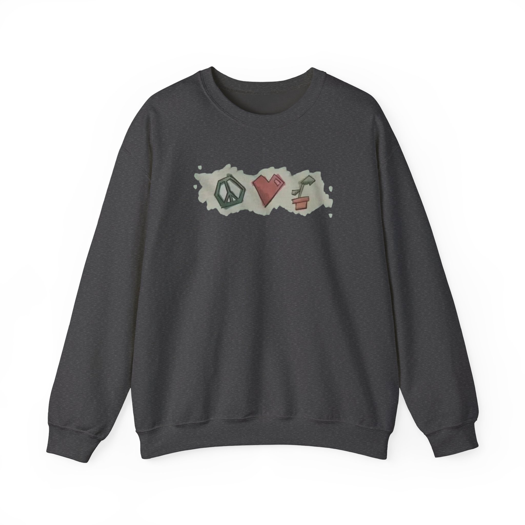 Mumbo Jumbo Peace, Love and Plants Unisex Heavy Blendâ„¢ Crewneck Sweatshirt