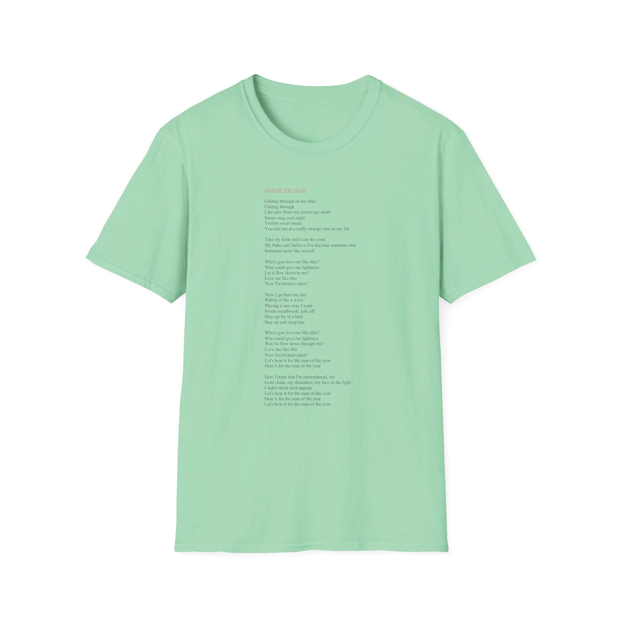 Lorde Moty Lyric Unisex Softstyle T-Shirt
