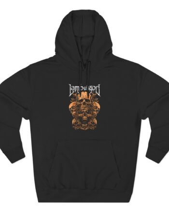 Lamb of God Rooted Skull Three-Panel Fleece Hoodie