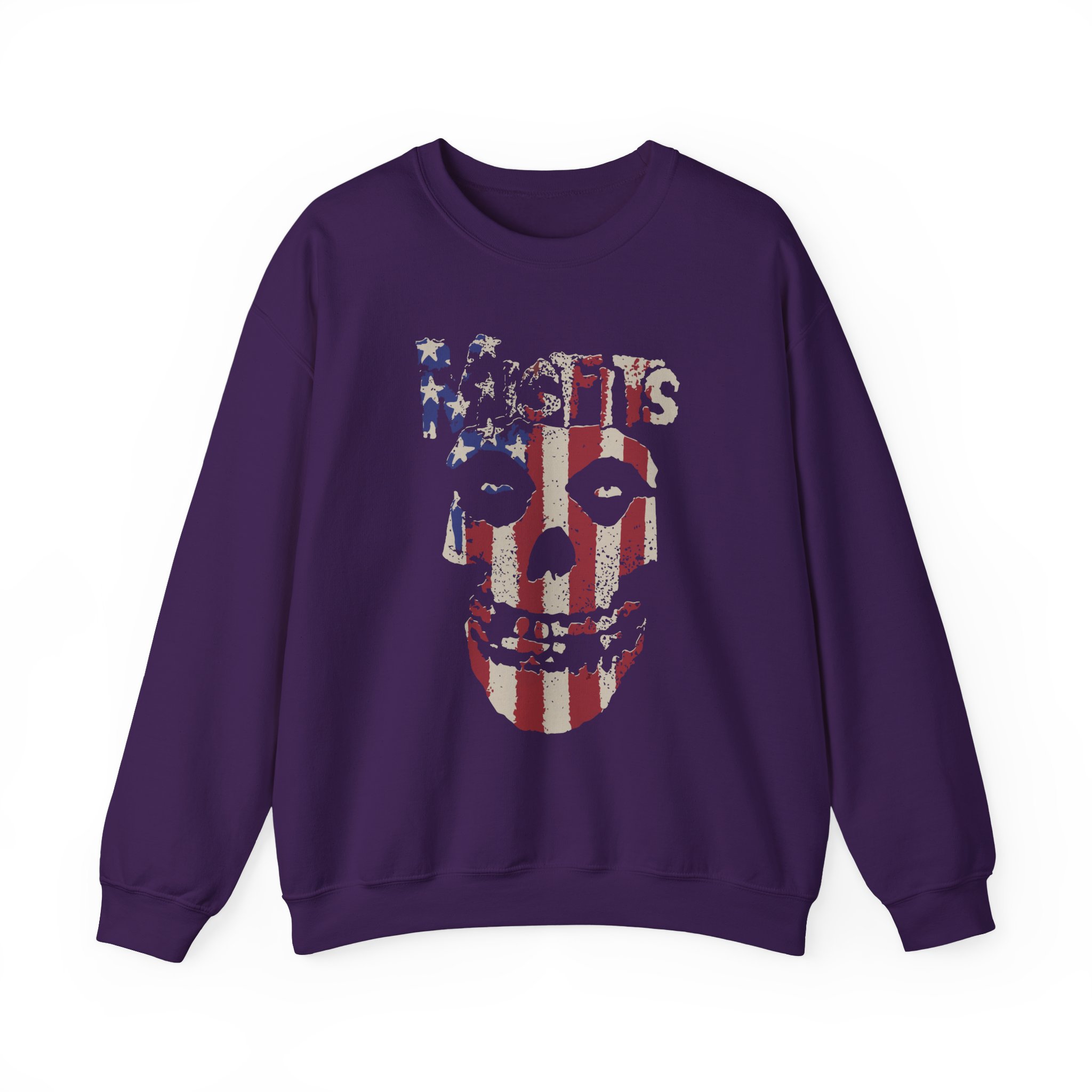 Misfits Stars and Stripes Fiend Skull Unisex Heavy Blendâ„¢ Crewneck Sweatshirt