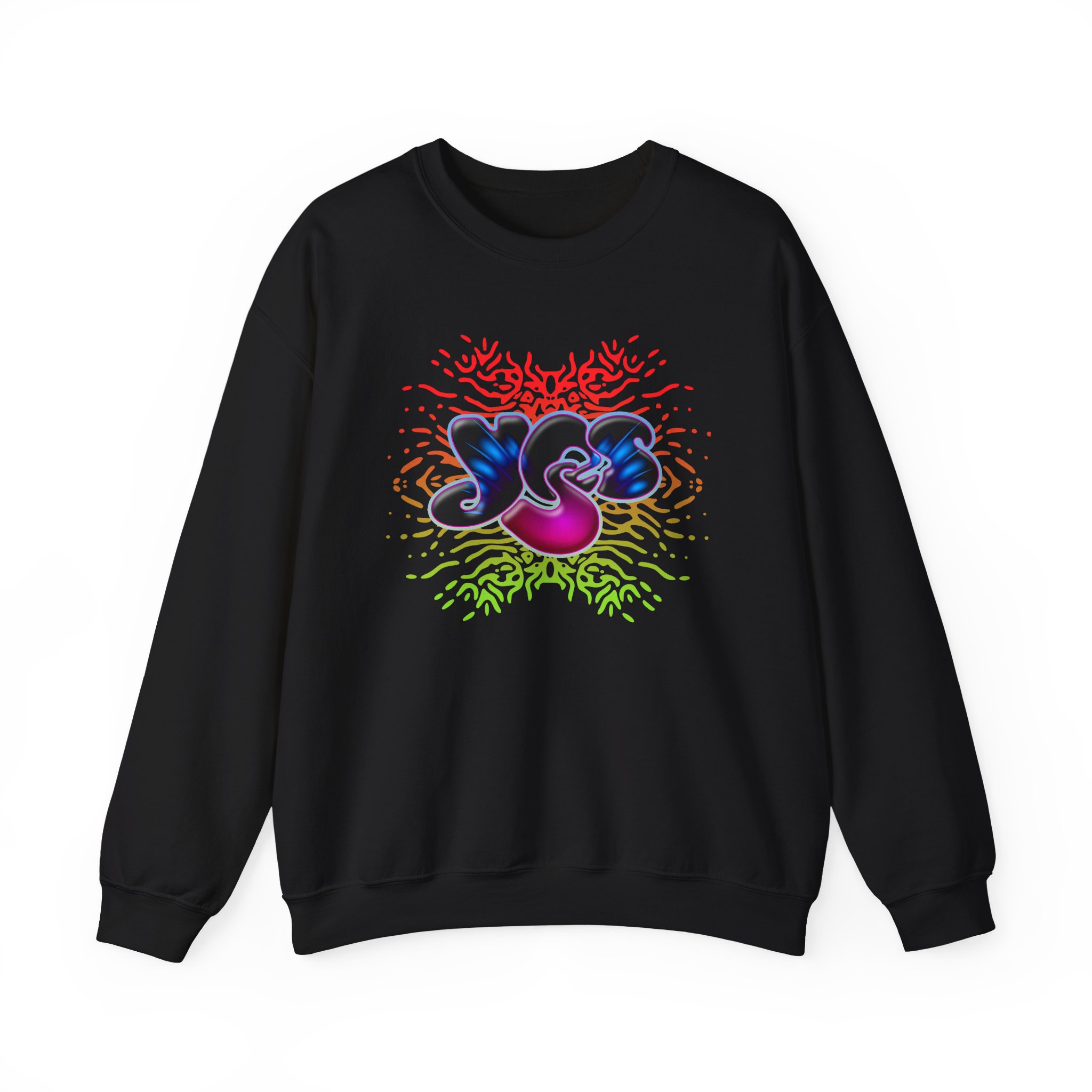 Yes Rainbow Abstract Logo Unisex Heavy Blendâ„¢ Crewneck Sweatshirt
