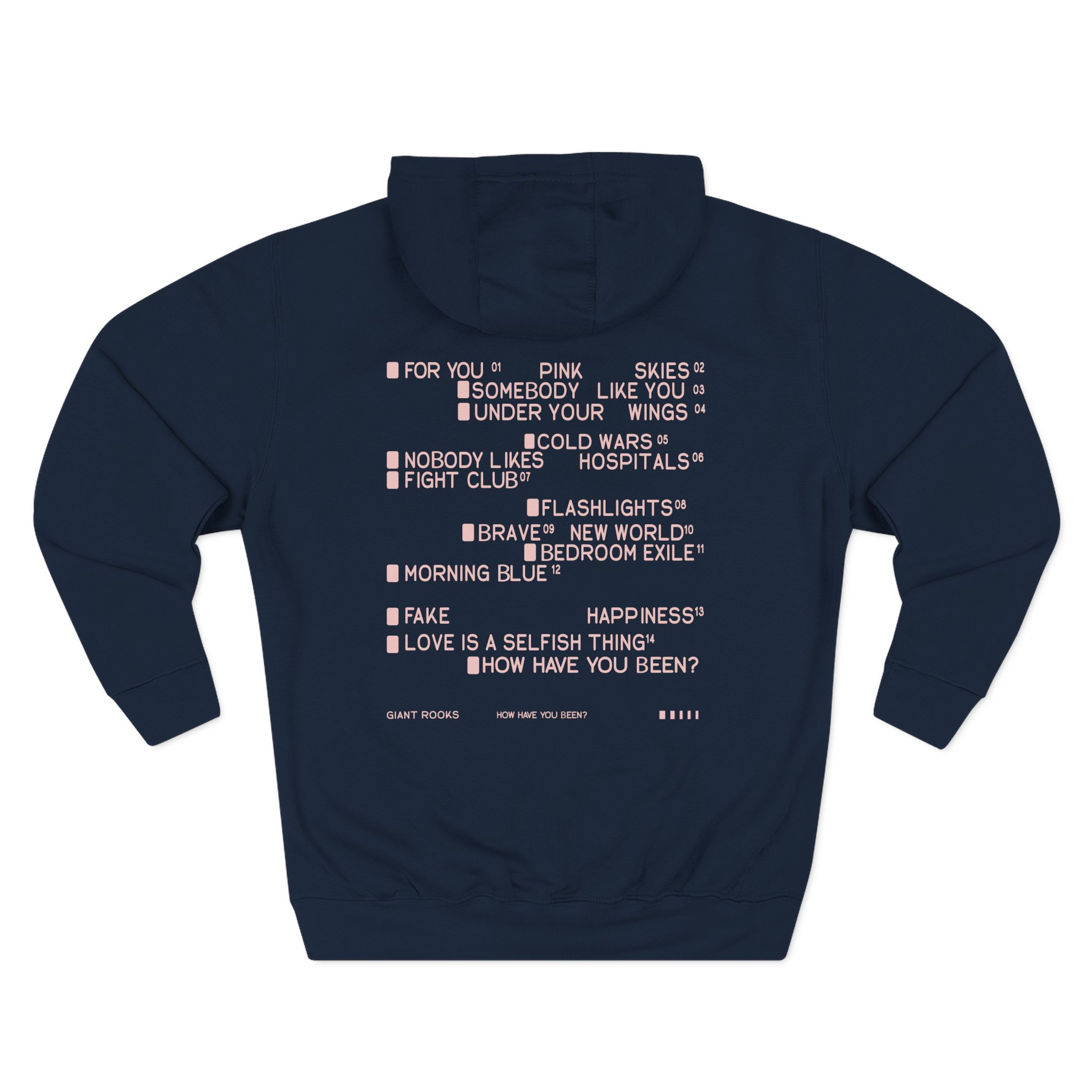 Giant Rooks Tracklisting Three-Panel Fleece Hoodie
