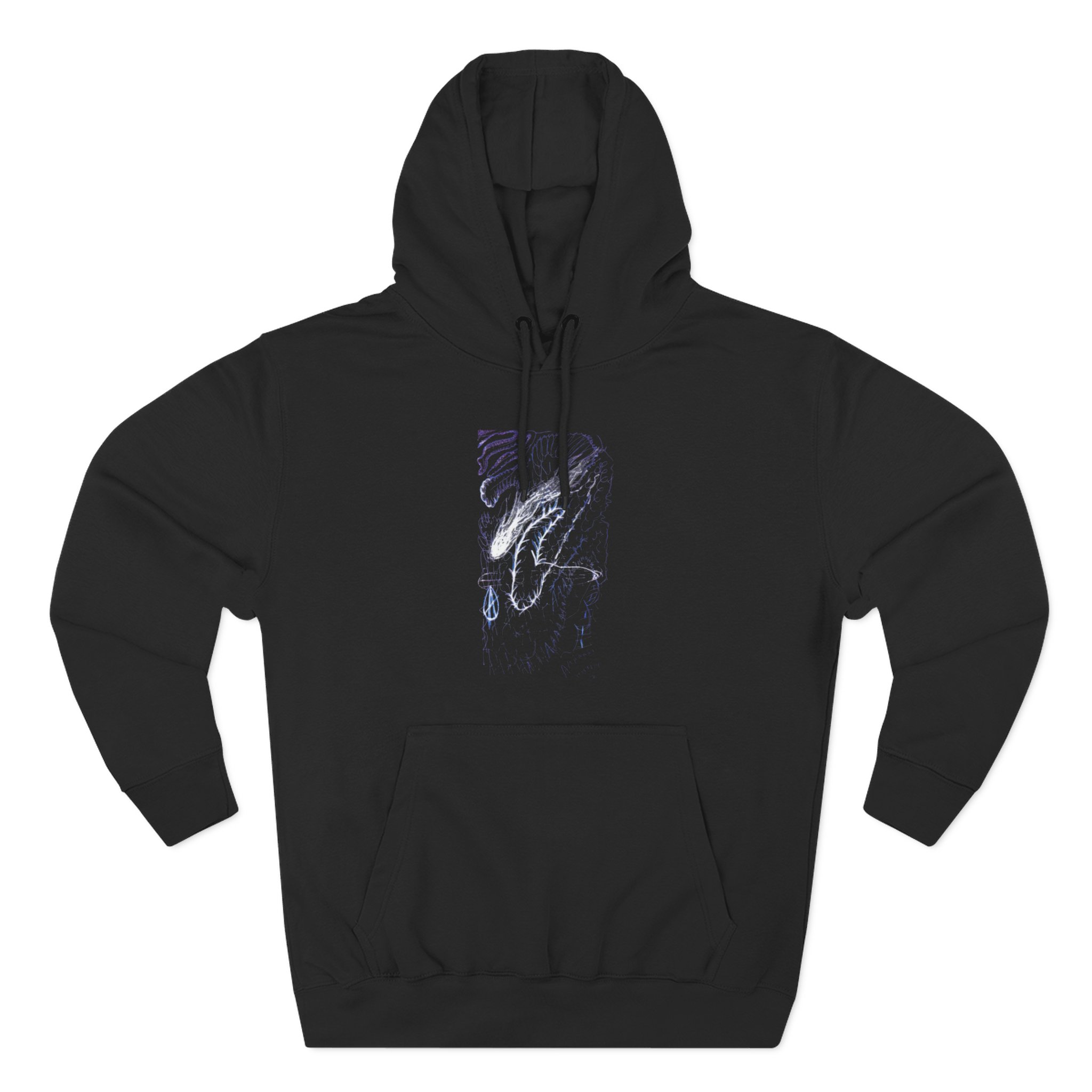 Kurt Cobain Ahhhhhh Intestines Three-Panel Fleece Hoodie