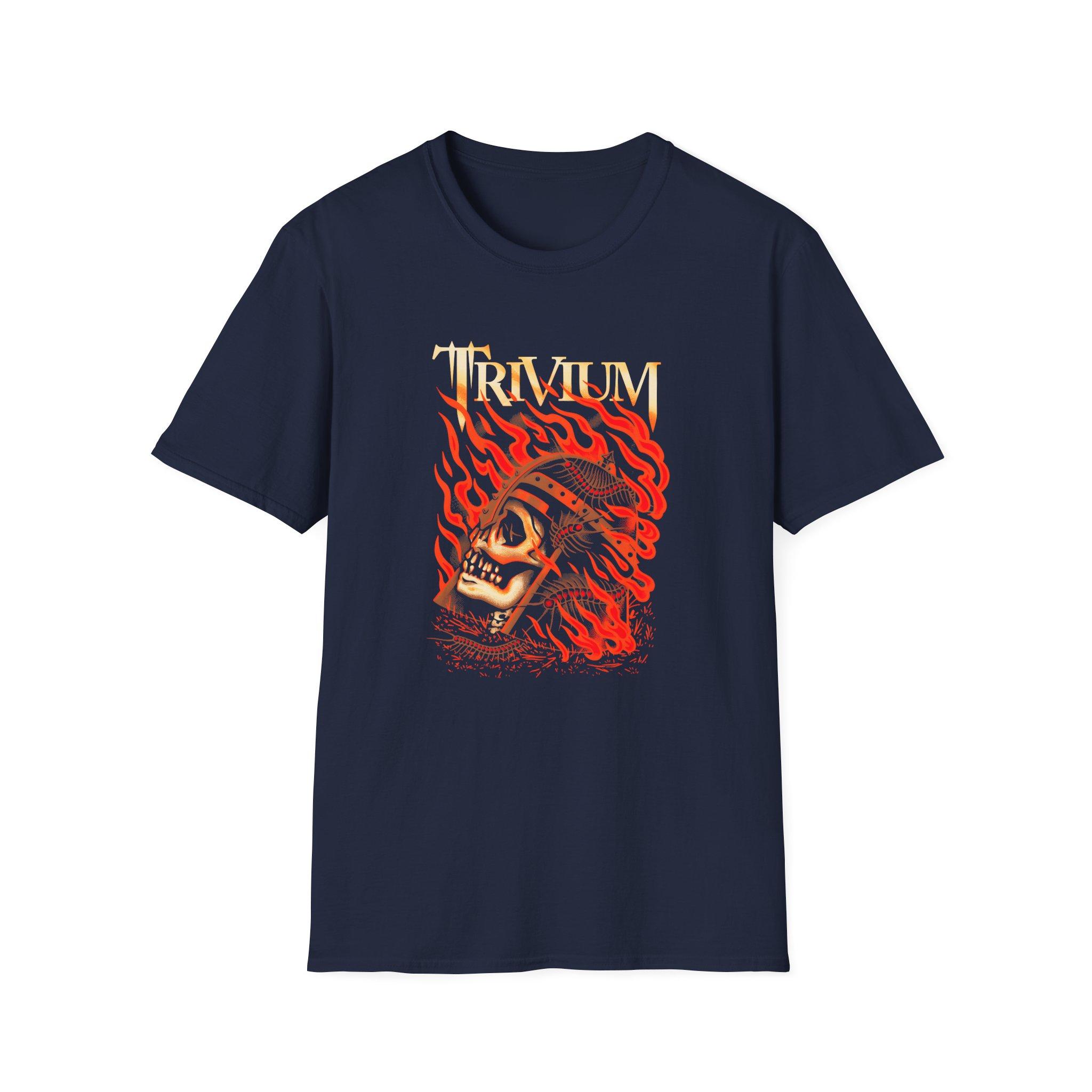 Trivium Flaming Skull Unisex Softstyle T-Shirt