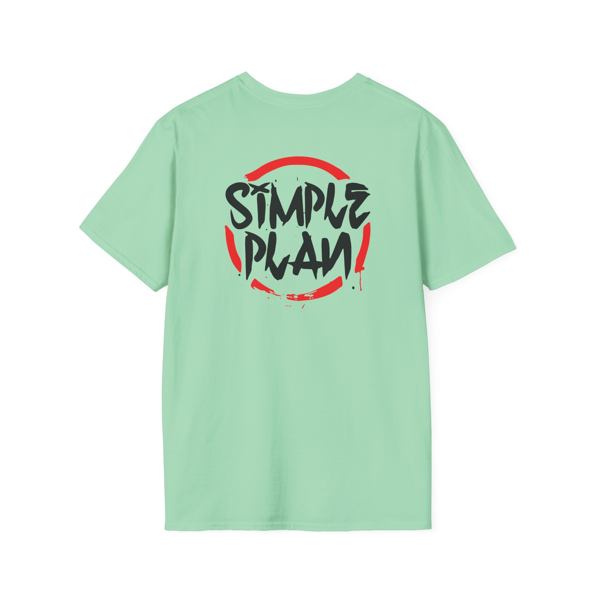 Simple Plan Circle Splat Unisex Softstyle T-Shirt