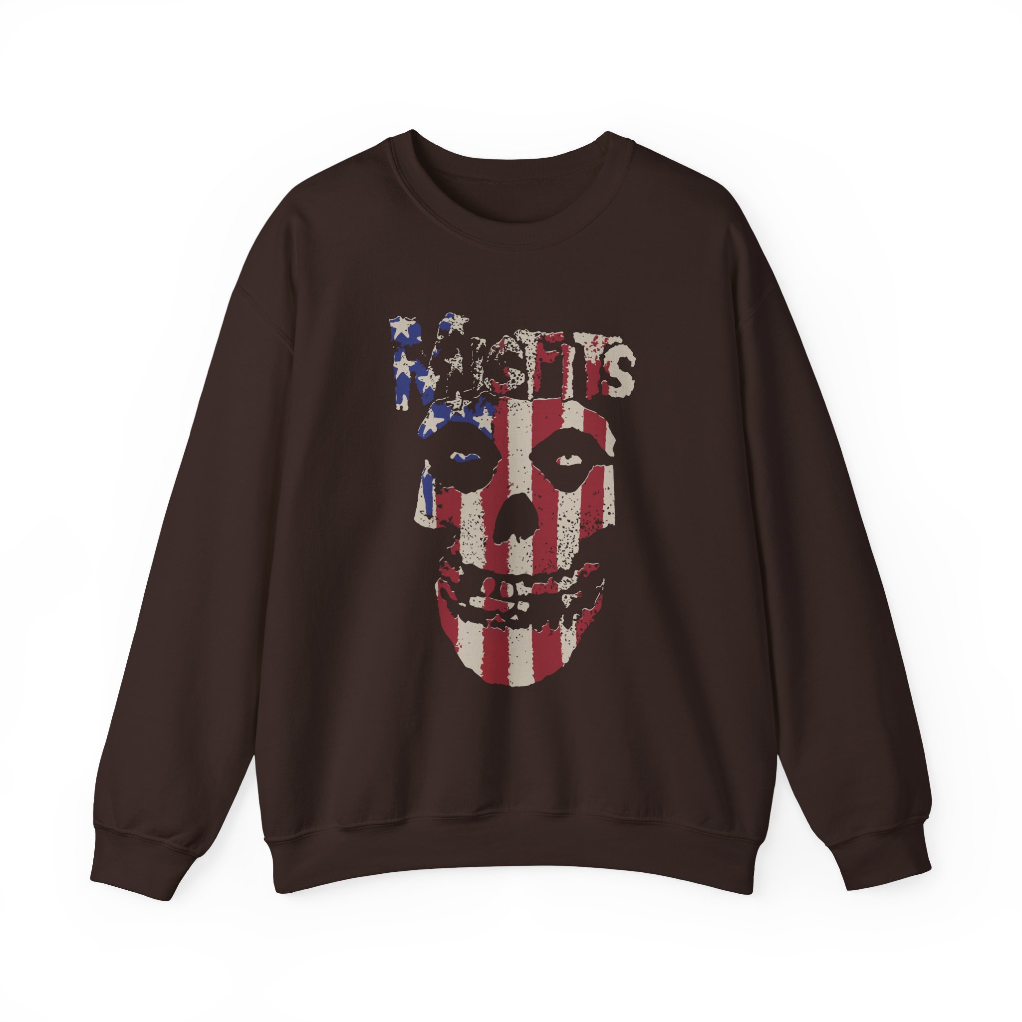 Misfits Stars and Stripes Fiend Skull Unisex Heavy Blendâ„¢ Crewneck Sweatshirt