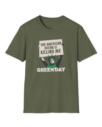 Green Day Lady Liberty Protest Unisex Softstyle T-Shirt