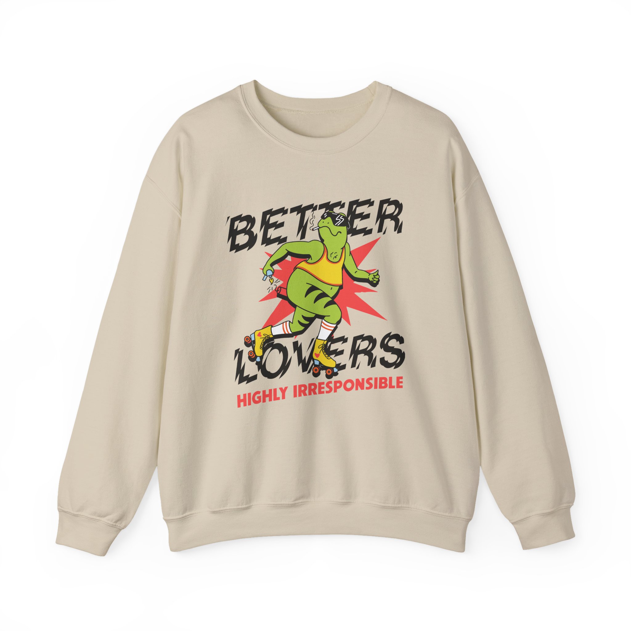 Better Lovers Skating Frog Unisex Heavy Blendâ„¢ Crewneck Sweatshirt