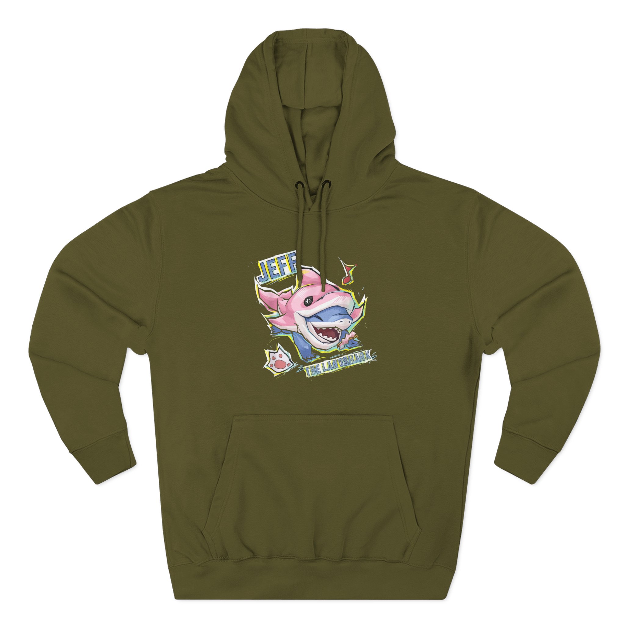 Jeff the Land Shark Three-Panel Fleece Hoodie