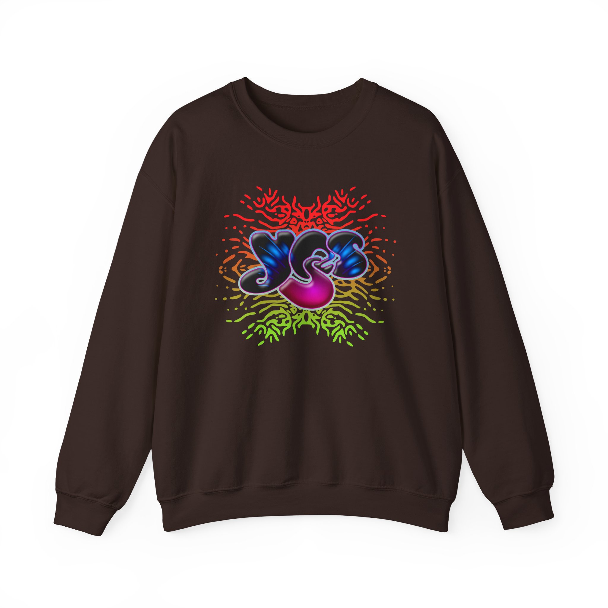 Yes Rainbow Abstract Logo Unisex Heavy Blendâ„¢ Crewneck Sweatshirt
