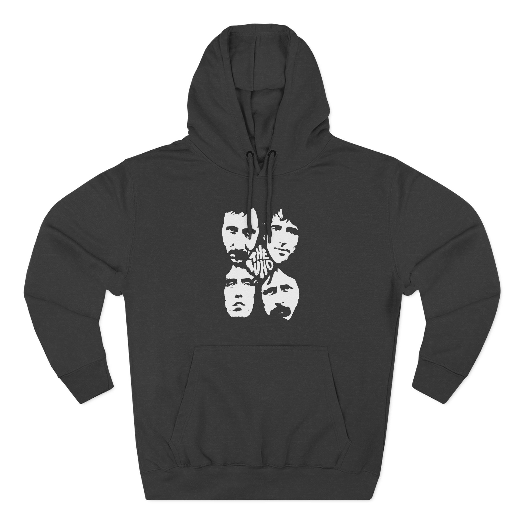 TW Distressed Four Faces Three-Panel Fleece Hoodie