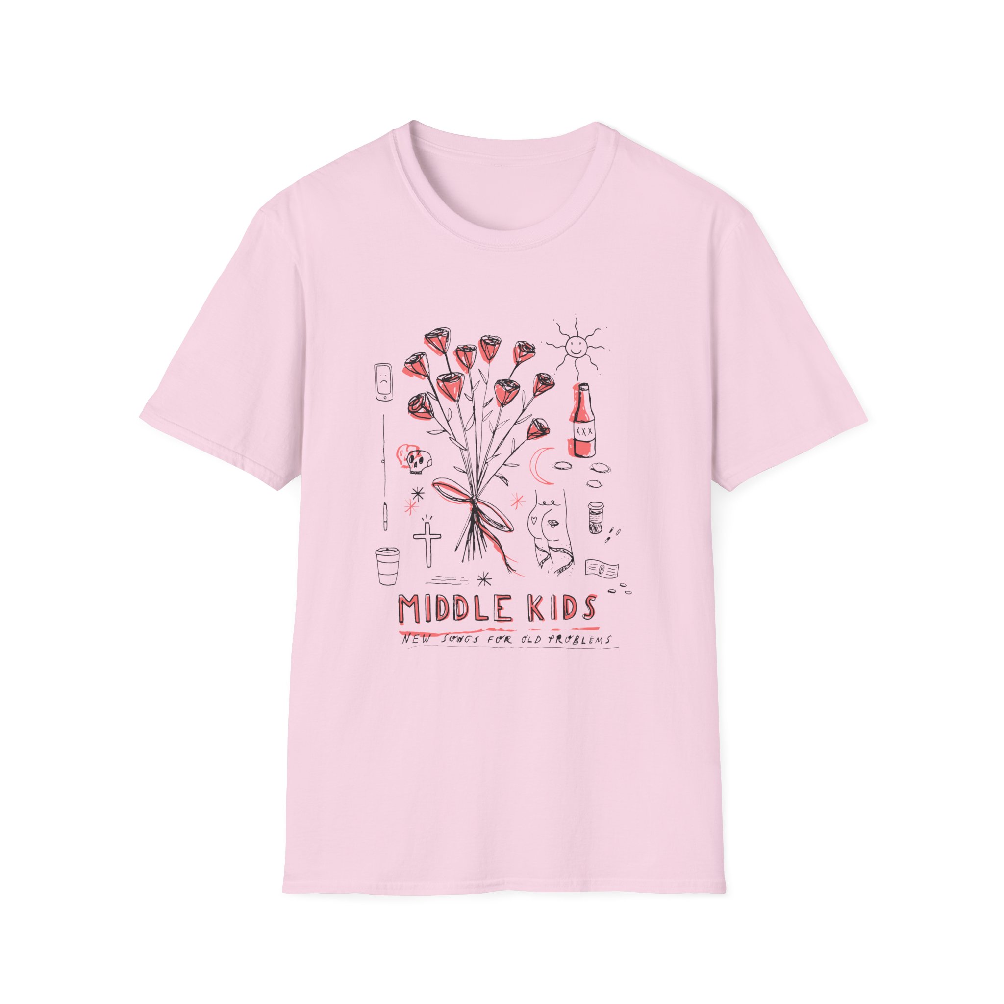 Middle Kids Pale Deconstructed Unisex Softstyle T-Shirt
