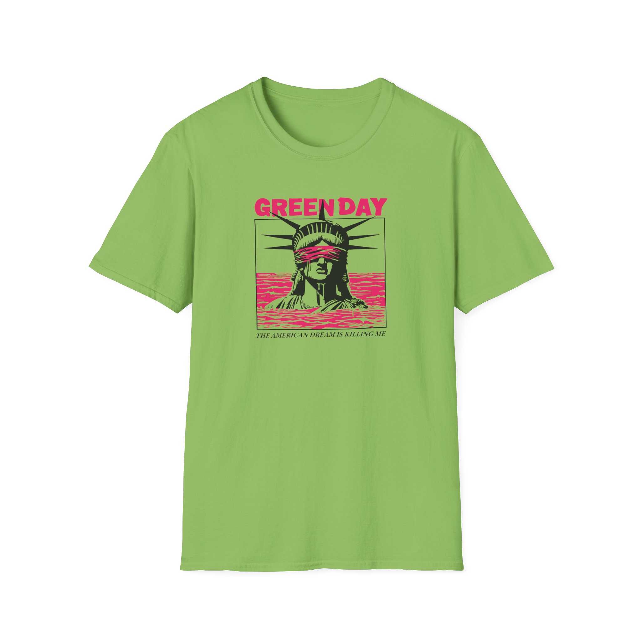 Green Day Lady Liberty Unisex Softstyle T-Shirt
