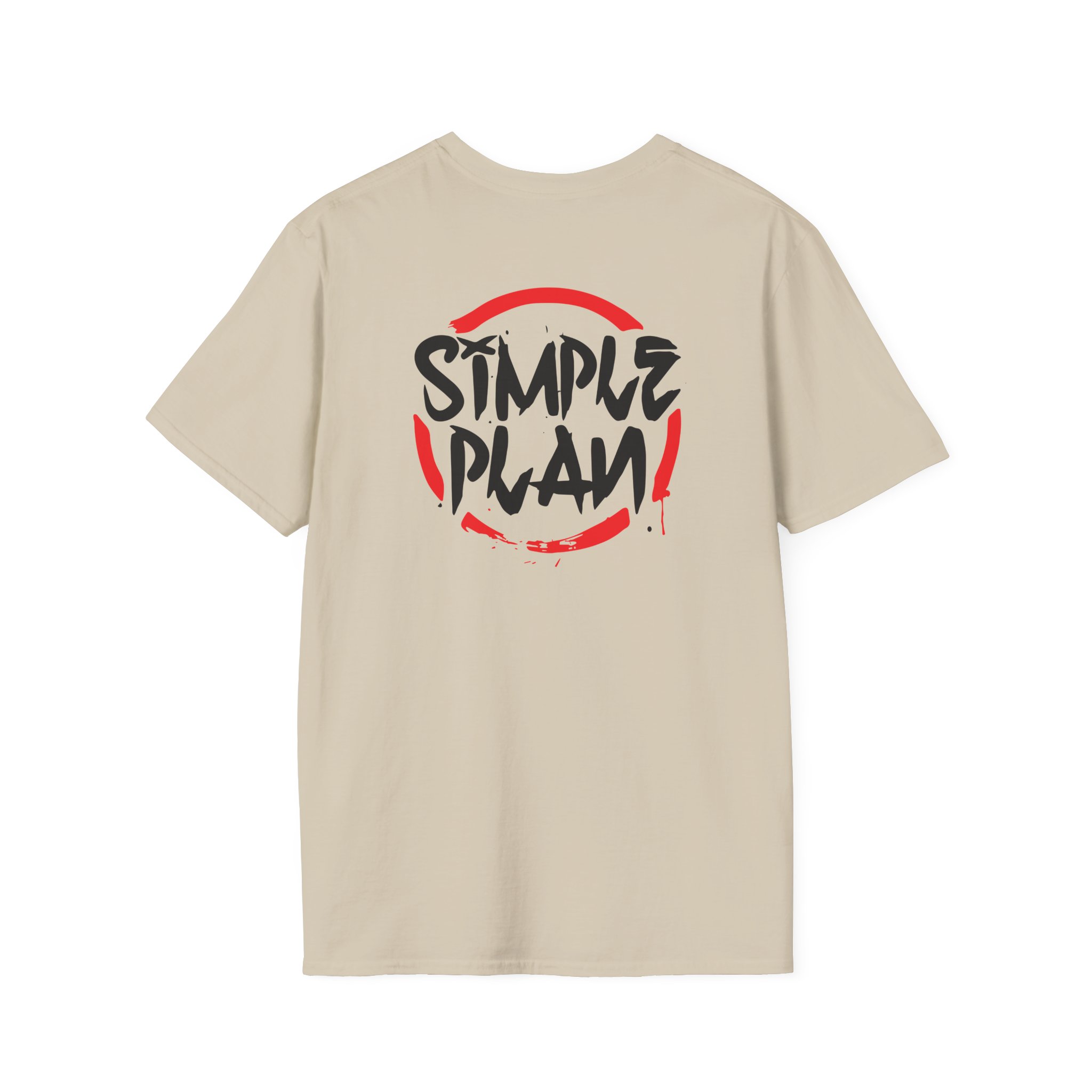 Simple Plan Circle Splat Unisex Softstyle T-Shirt