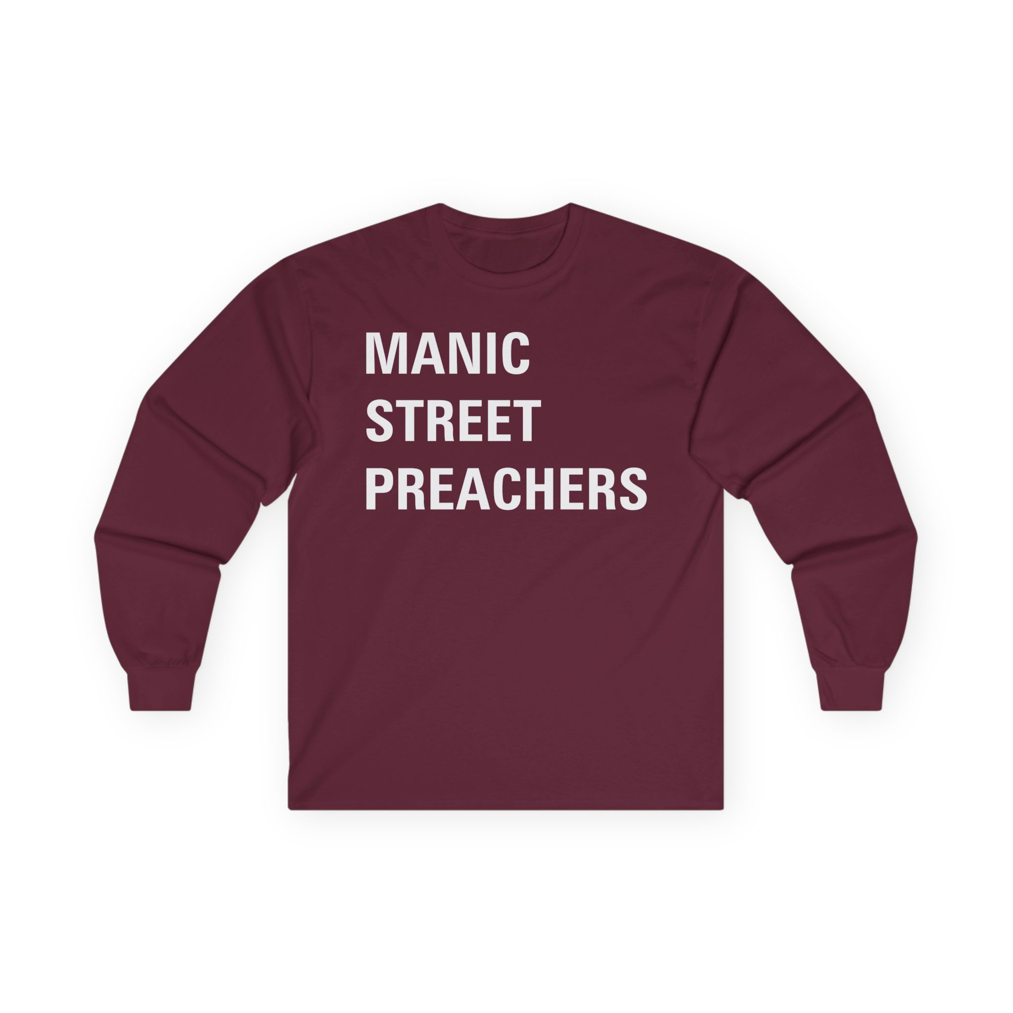 Manic Street Preachers Block Logo Unisex Ultra Cotton Long Sleeve Tee