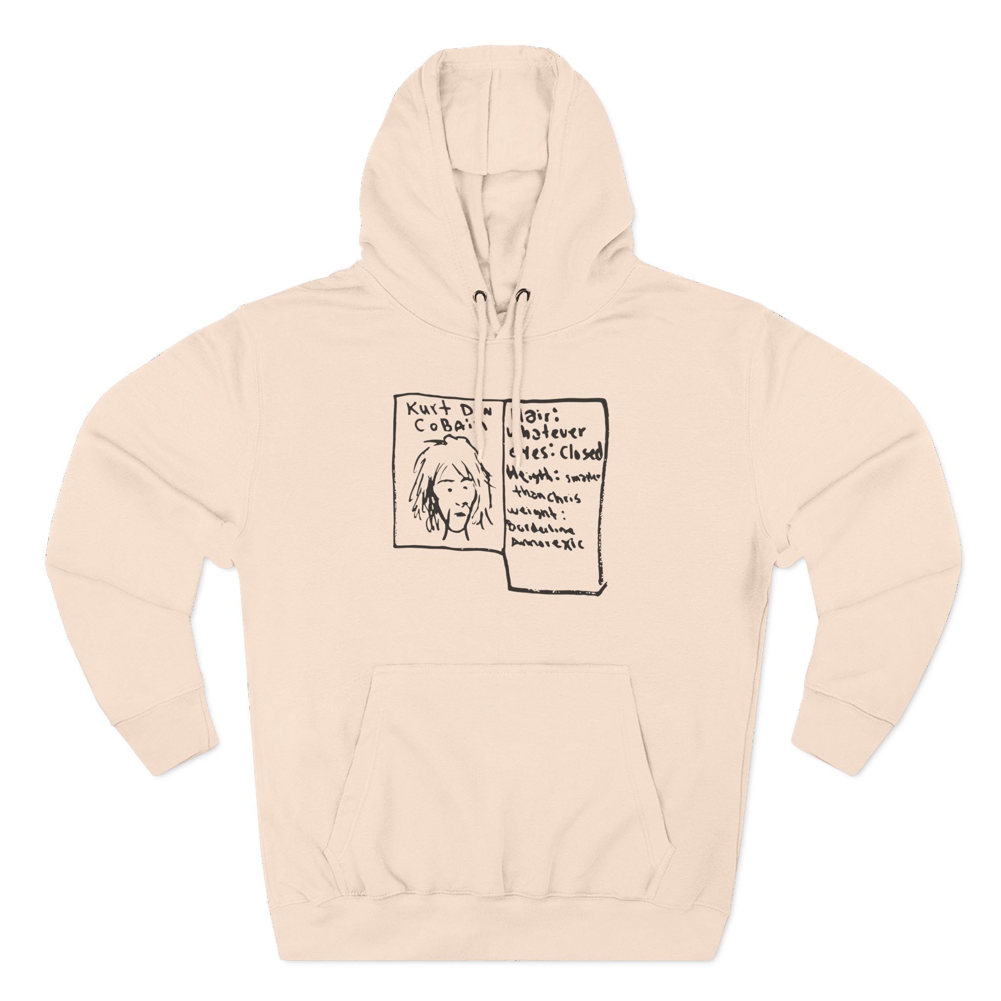 Kurt Cobain Kurt Don Profile Three-Panel Fleece Hoodie