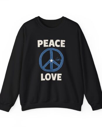 Ringo Starr Peace Love Star Center Unisex Heavy Blend™ Crewneck Sweatshirt