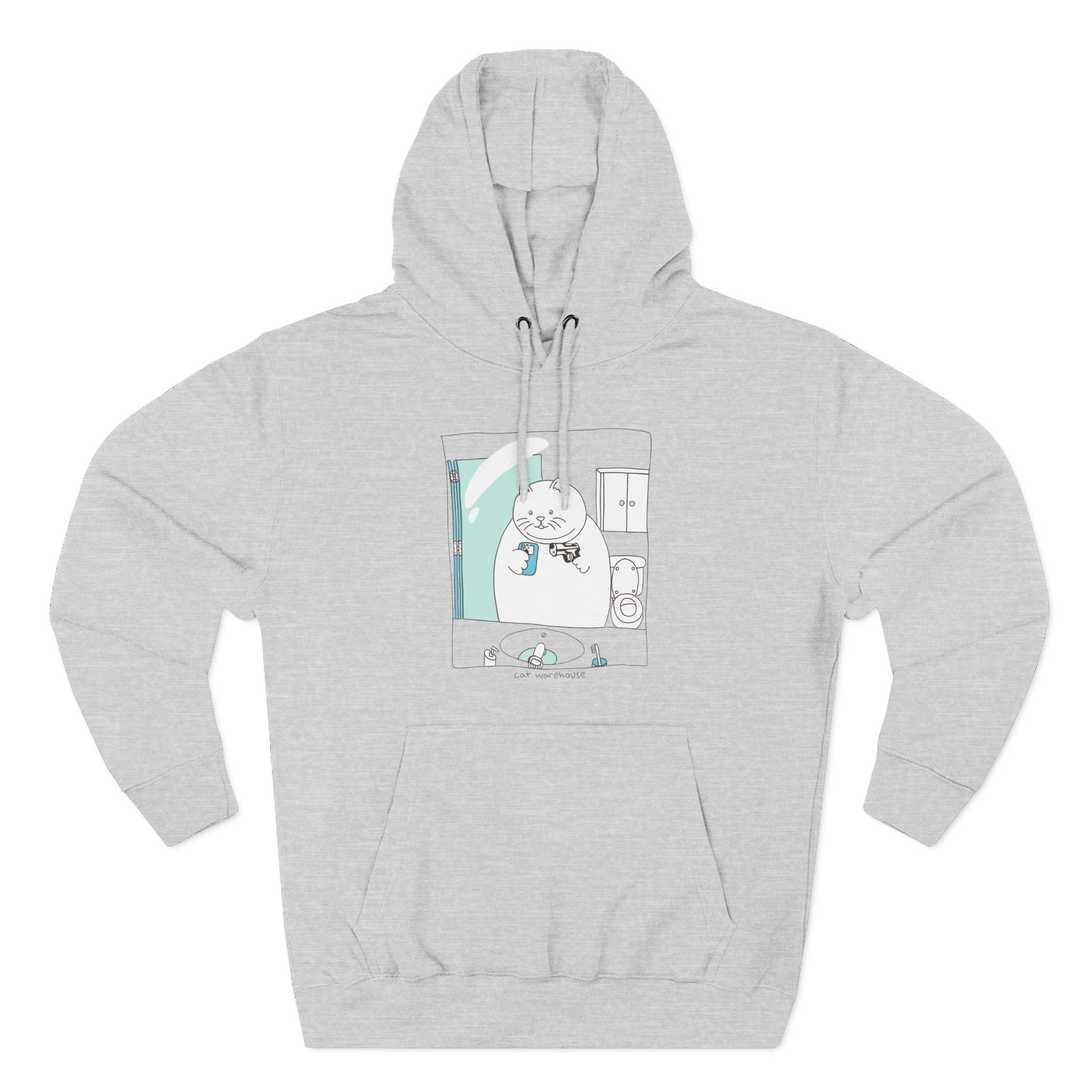 William Osman cat warehouse Three-Panel Fleece Hoodie