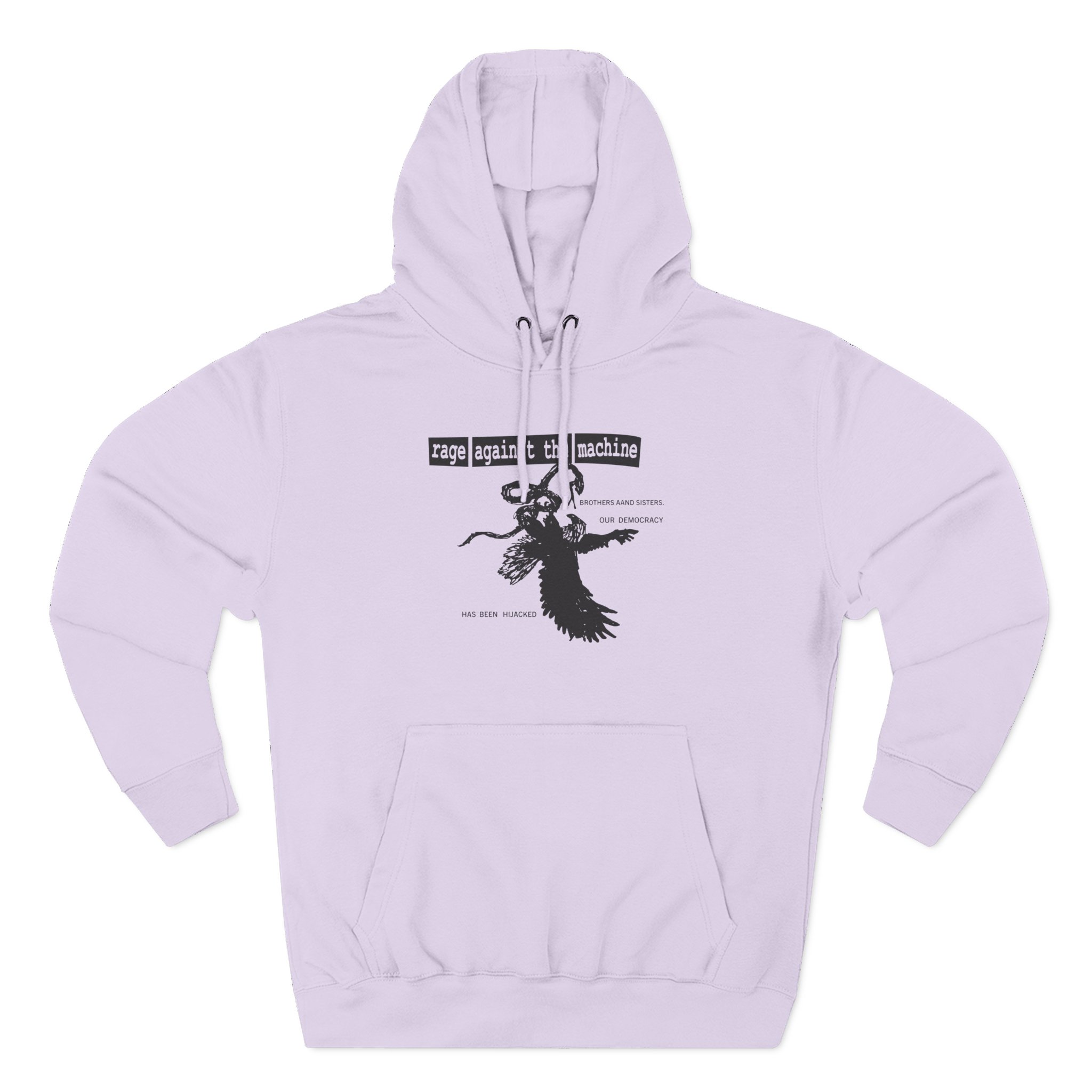 Rage Against the Machine Our Democracy Has Been Hijacked Three-Panel Fleece Hoodie