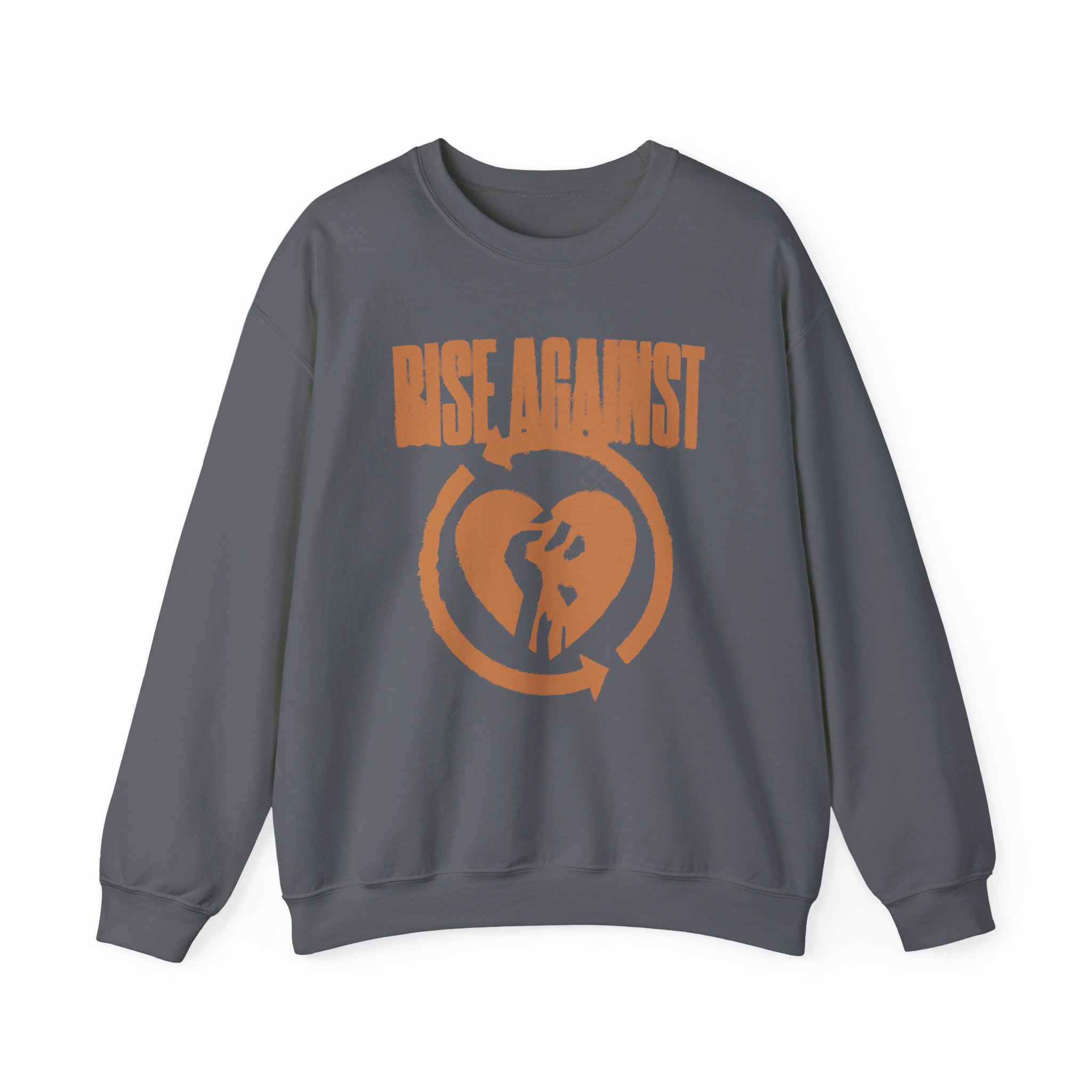 Rise Against Blurred Heartfist Unisex Heavy Blendâ„¢ Crewneck Sweatshirt