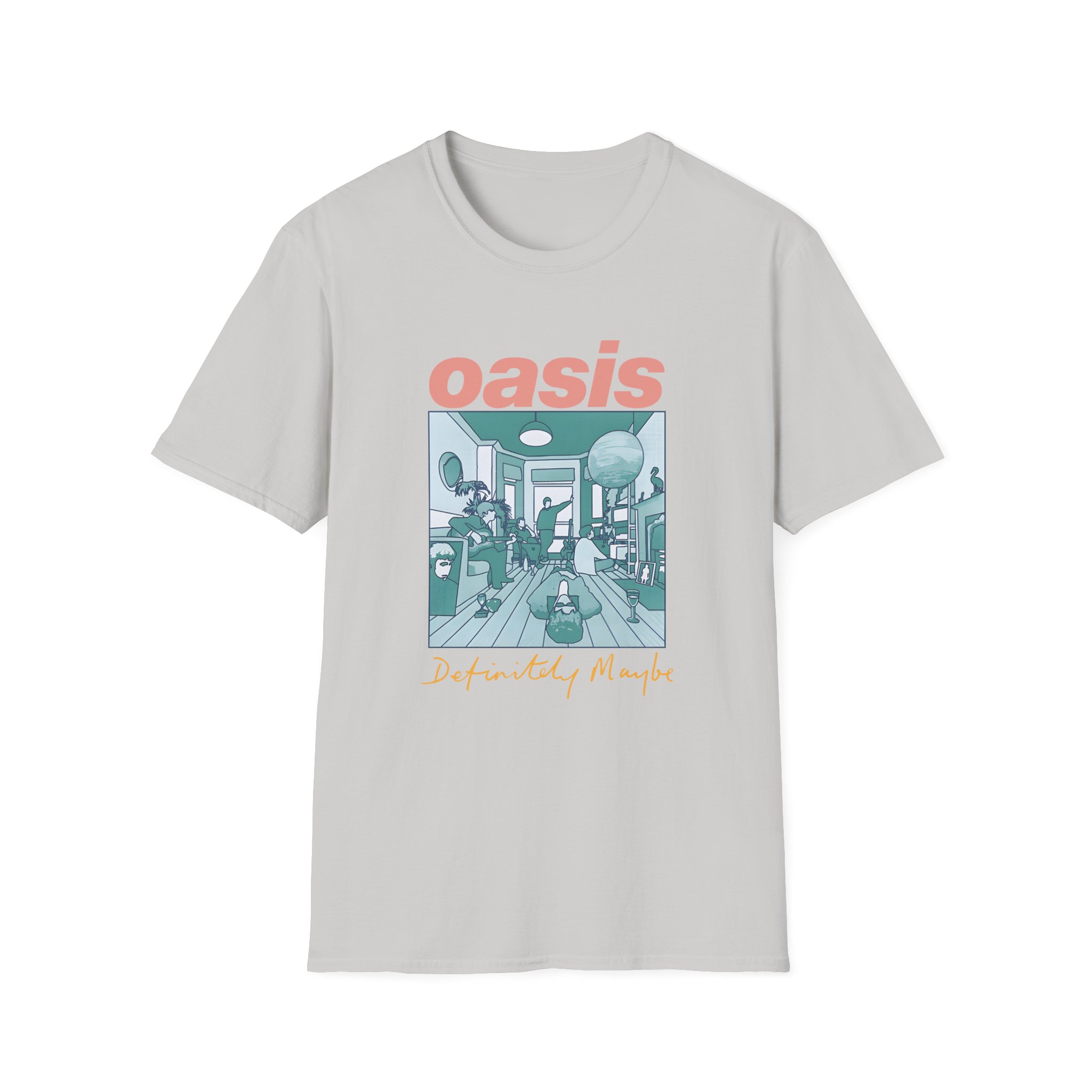 Oasis Definitely Maybe Artwork Unisex Softstyle T-Shirt