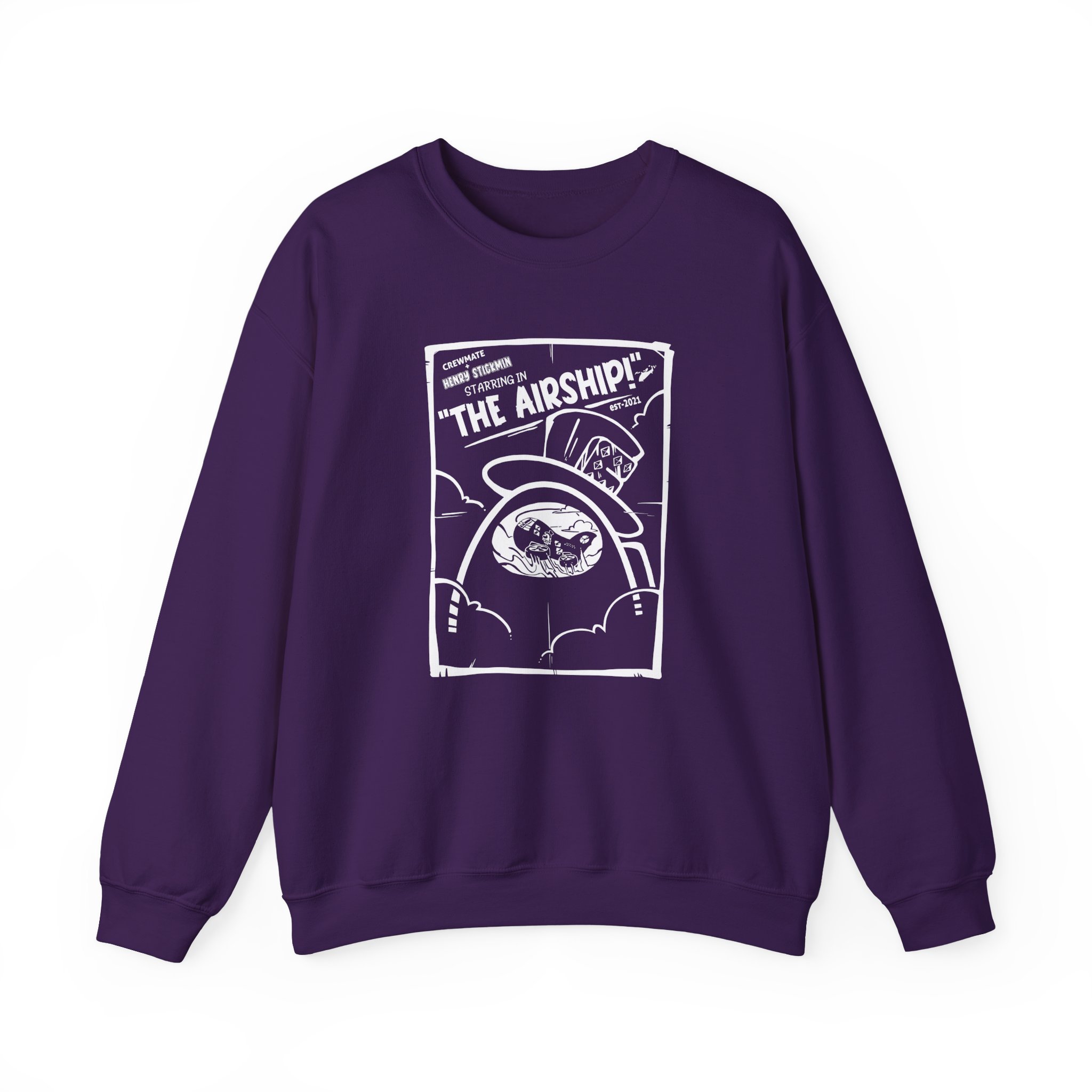 Among Us the Airship Unisex Heavy Blendâ„¢ Crewneck Sweatshirt
