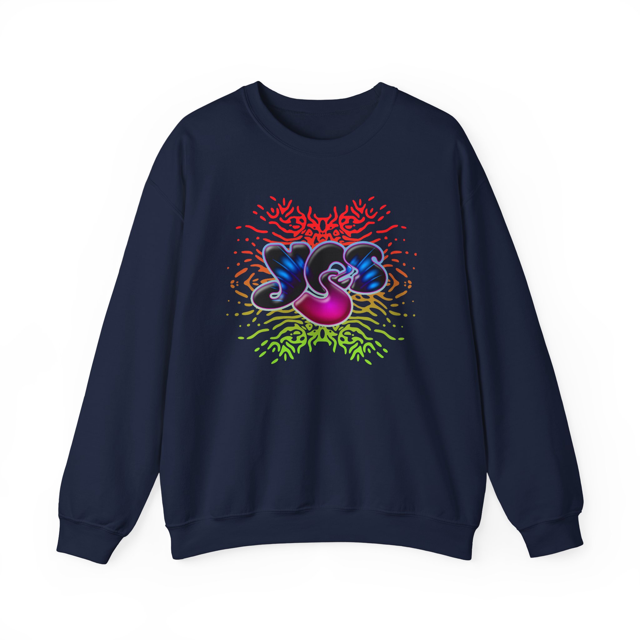 Yes Rainbow Abstract Logo Unisex Heavy Blendâ„¢ Crewneck Sweatshirt