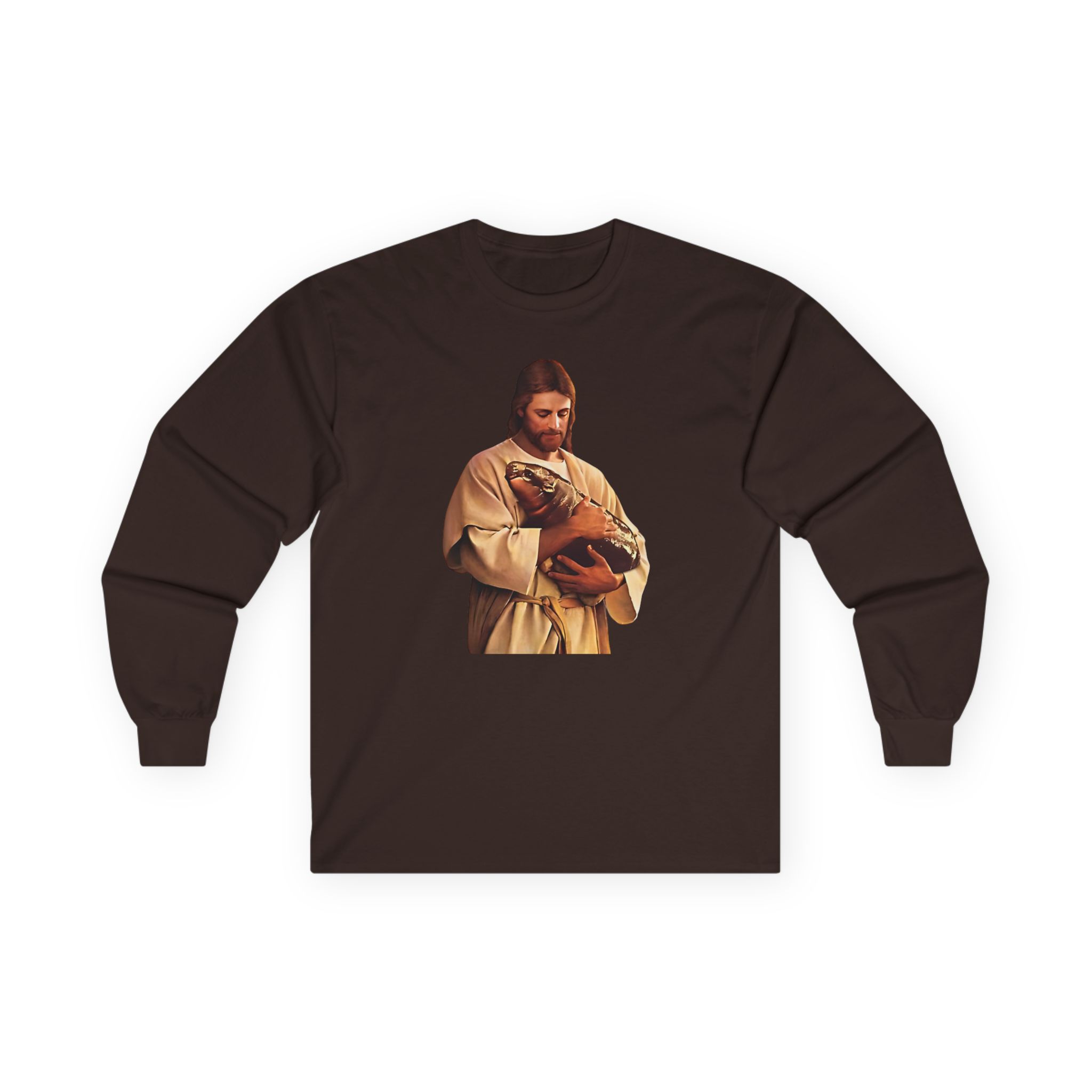 Moo Deng Jesus Unisex Ultra Cotton Long Sleeve Tee