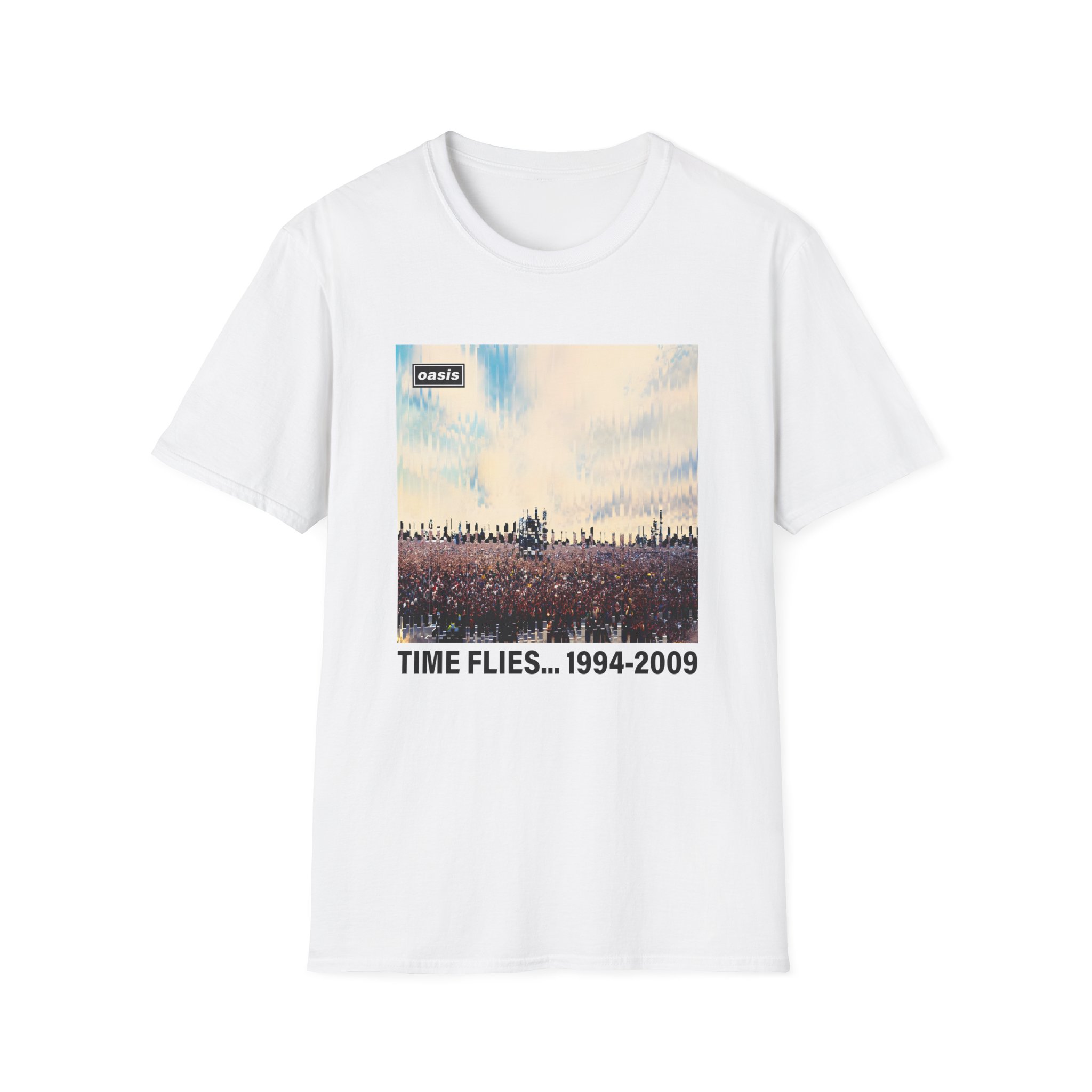 Oasis Time Flies 15th Anniversary Unisex Softstyle T-Shirt