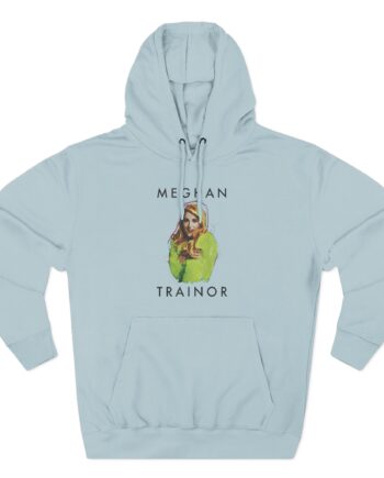 Meghan Trainor Title Pose Turquoise Three-Panel Fleece Hoodie