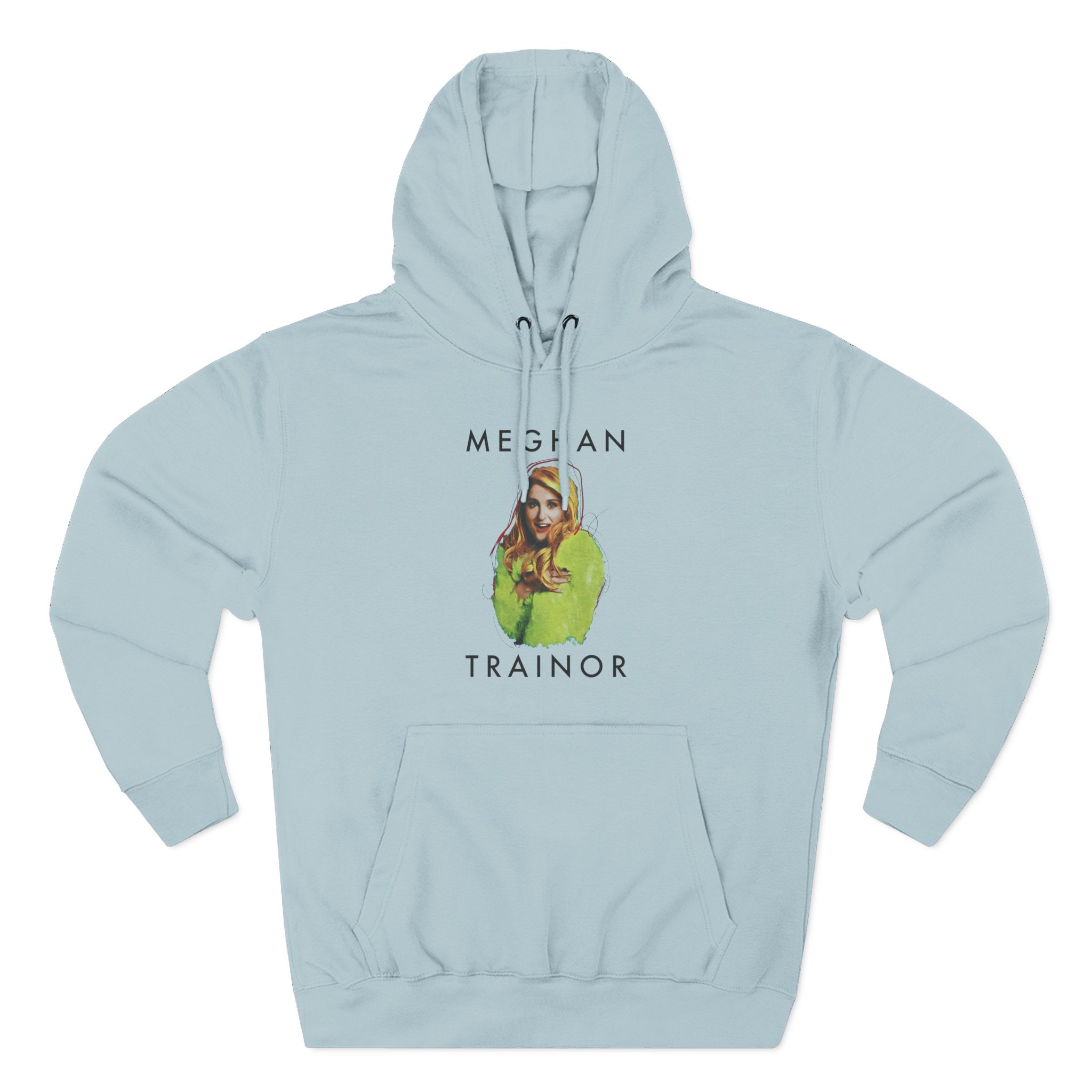 Meghan Trainor Title Pose Turquoise Three-Panel Fleece Hoodie
