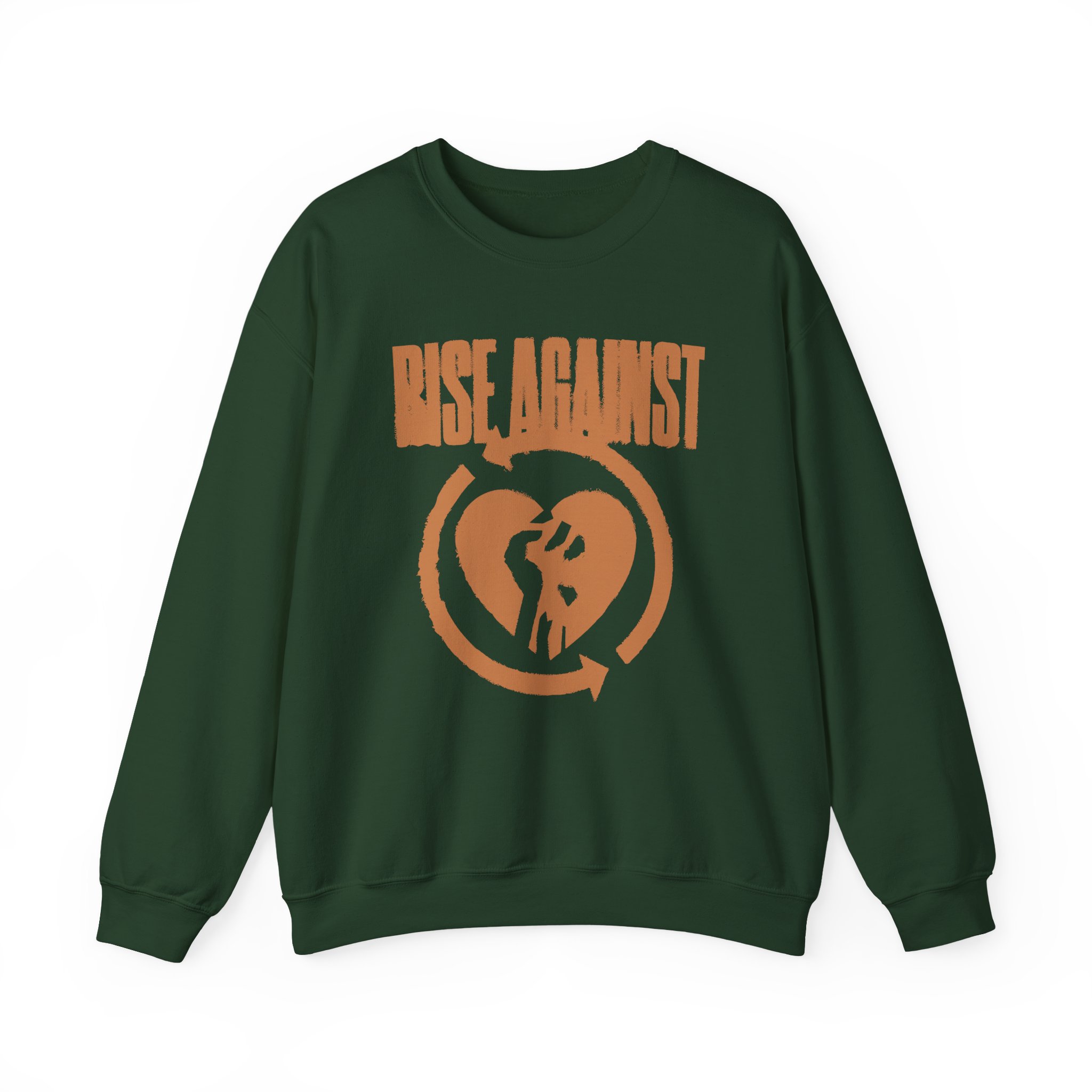 Rise Against Blurred Heartfist Unisex Heavy Blendâ„¢ Crewneck Sweatshirt