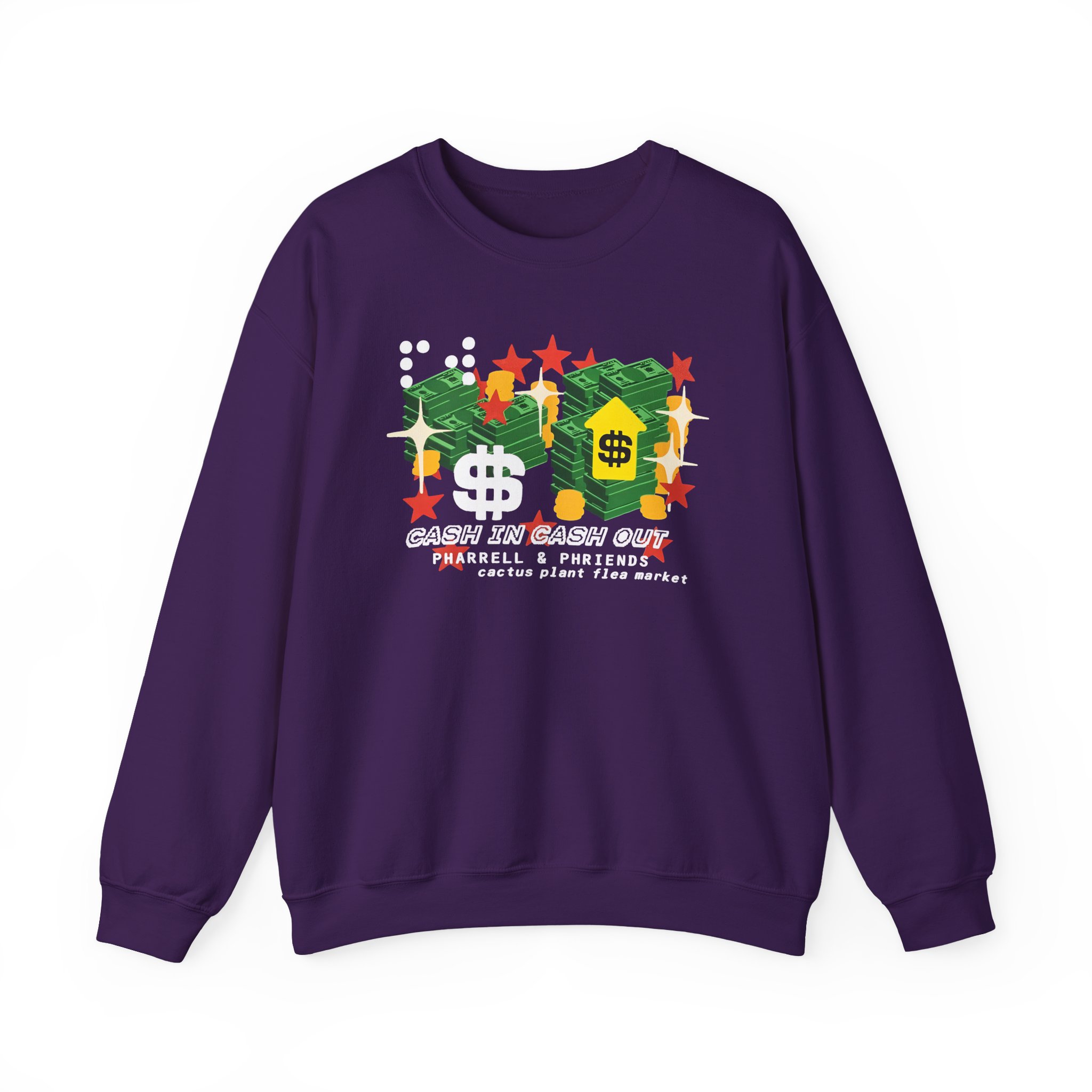Pharrell Williams Cash in Cash Out Unisex Heavy Blendâ„¢ Crewneck Sweatshirt