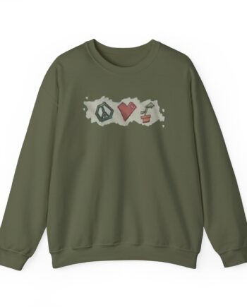 Mumbo Jumbo Peace, Love and Plants Unisex Heavy Blend™ Crewneck Sweatshirt