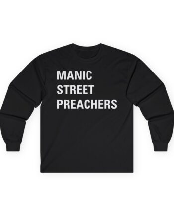 Manic Street Preachers Block Logo Unisex Ultra Cotton Long Sleeve Tee