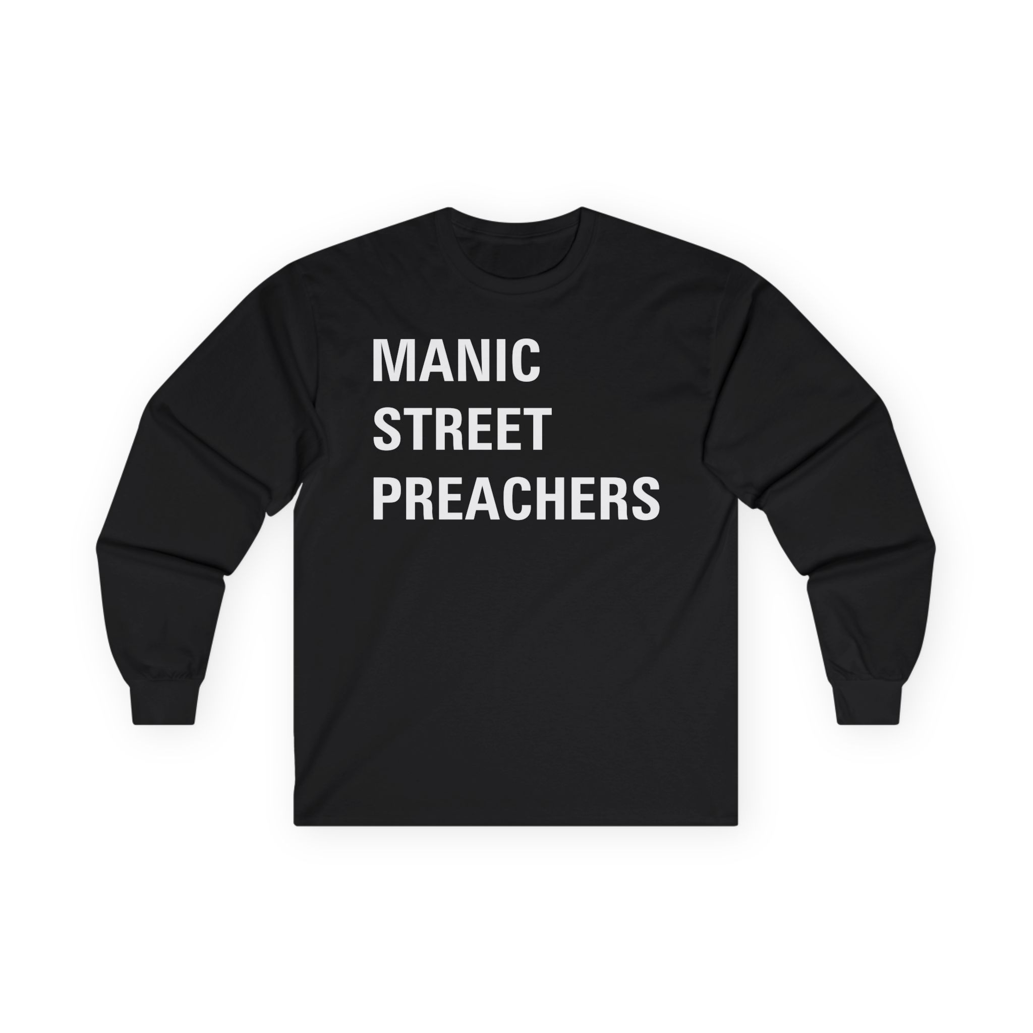 Manic Street Preachers Block Logo Unisex Ultra Cotton Long Sleeve Tee