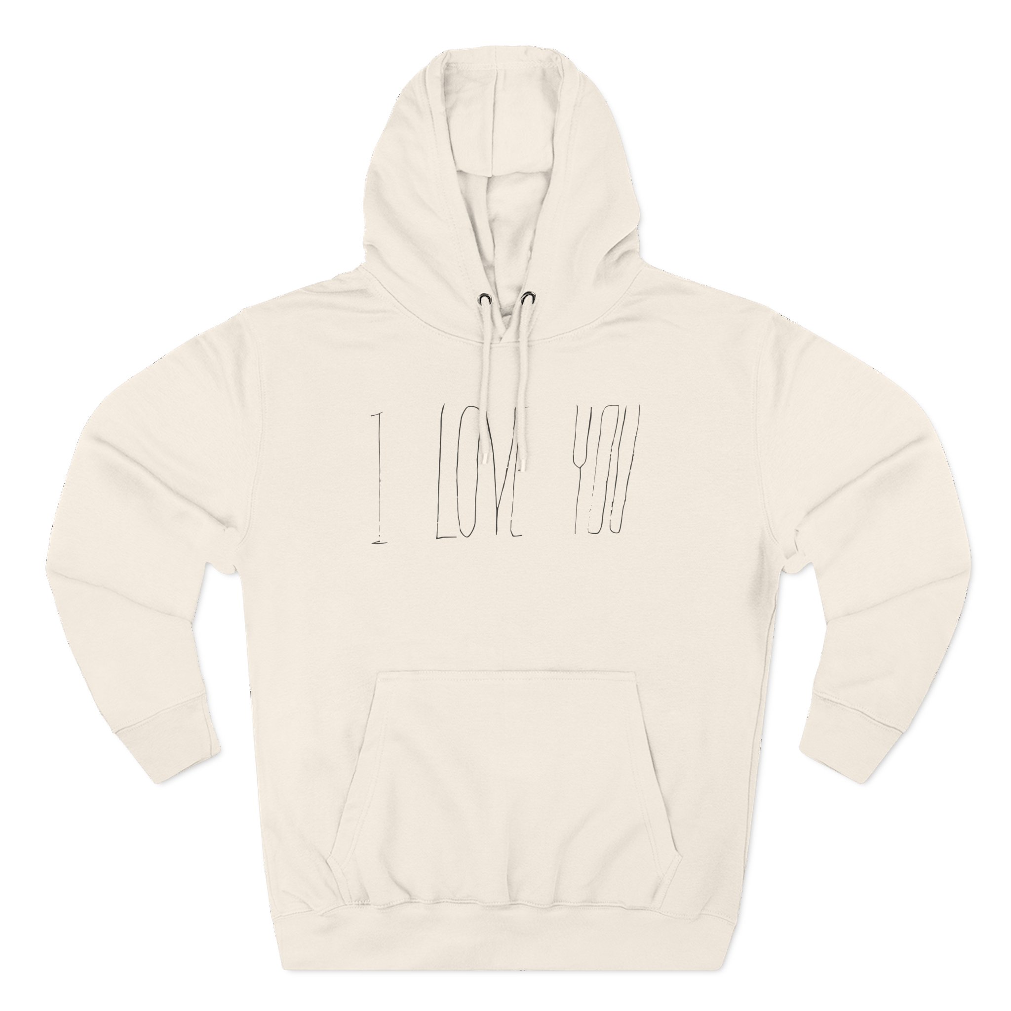 Kurt Cobain I Love You Three-Panel Fleece Hoodie