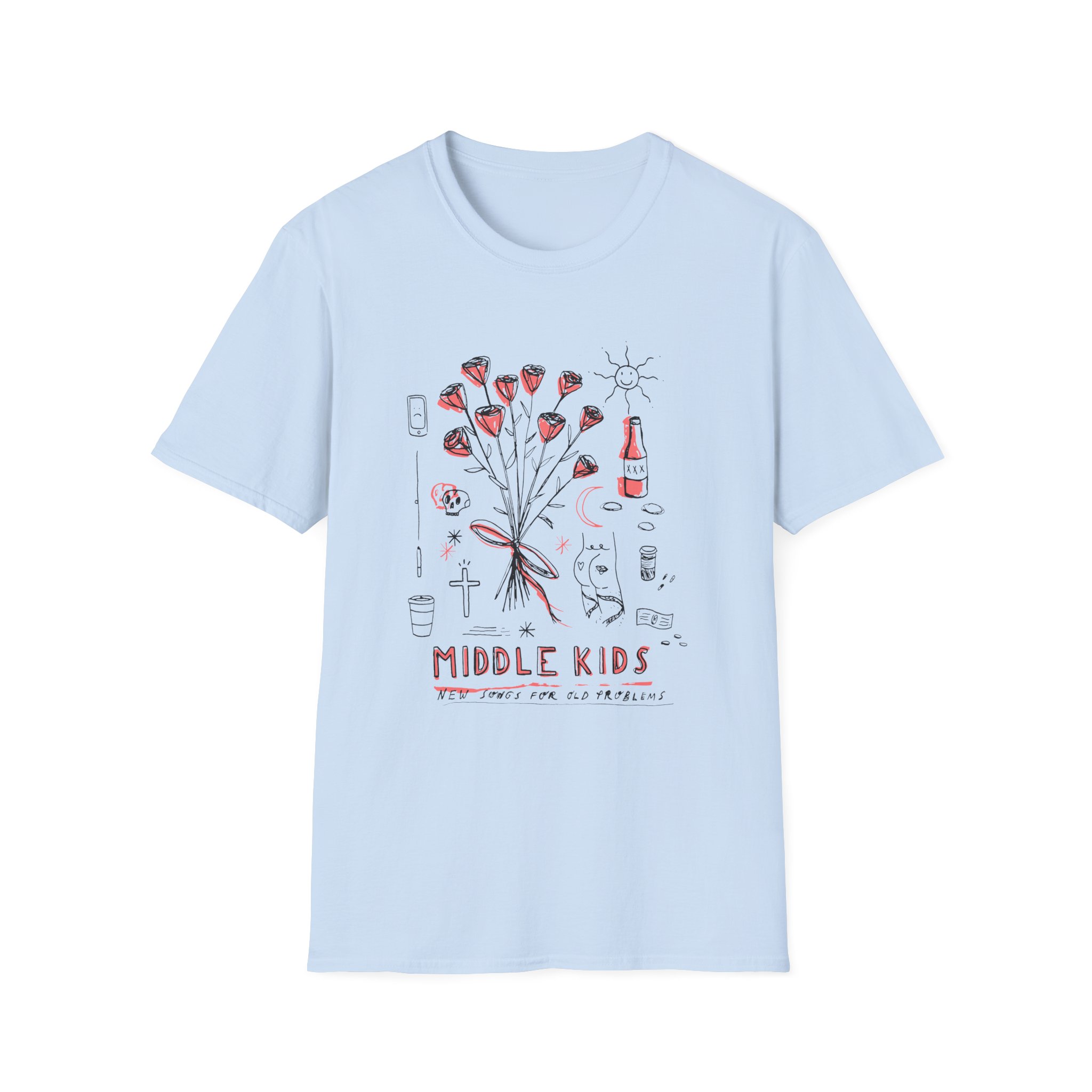 Middle Kids Pale Deconstructed Unisex Softstyle T-Shirt