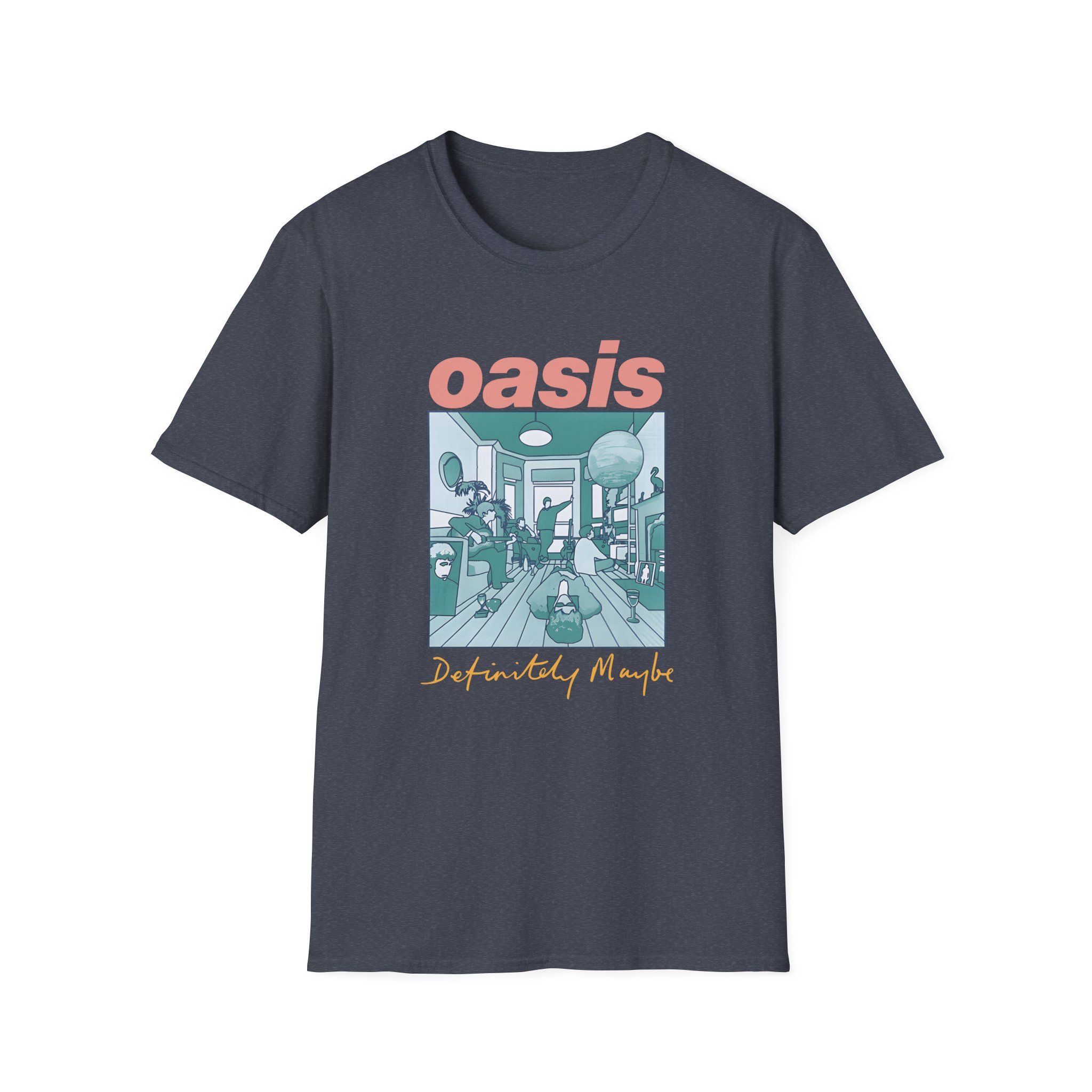 Oasis Definitely Maybe Artwork Unisex Softstyle T-Shirt