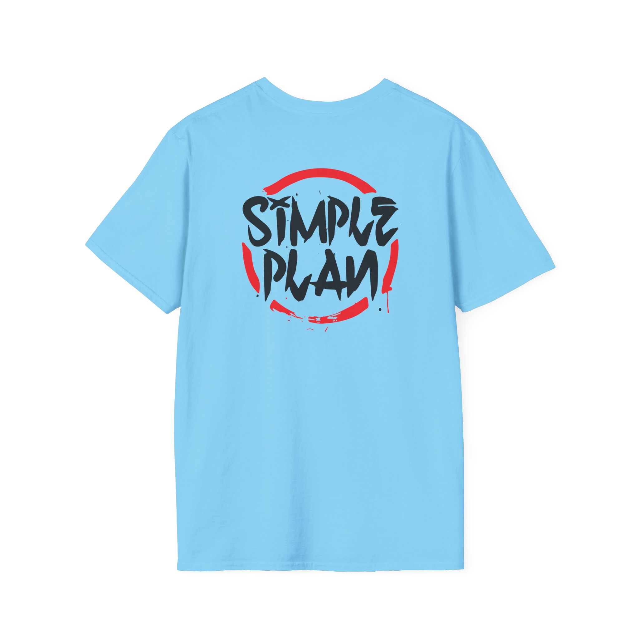 Simple Plan Circle Splat Unisex Softstyle T-Shirt