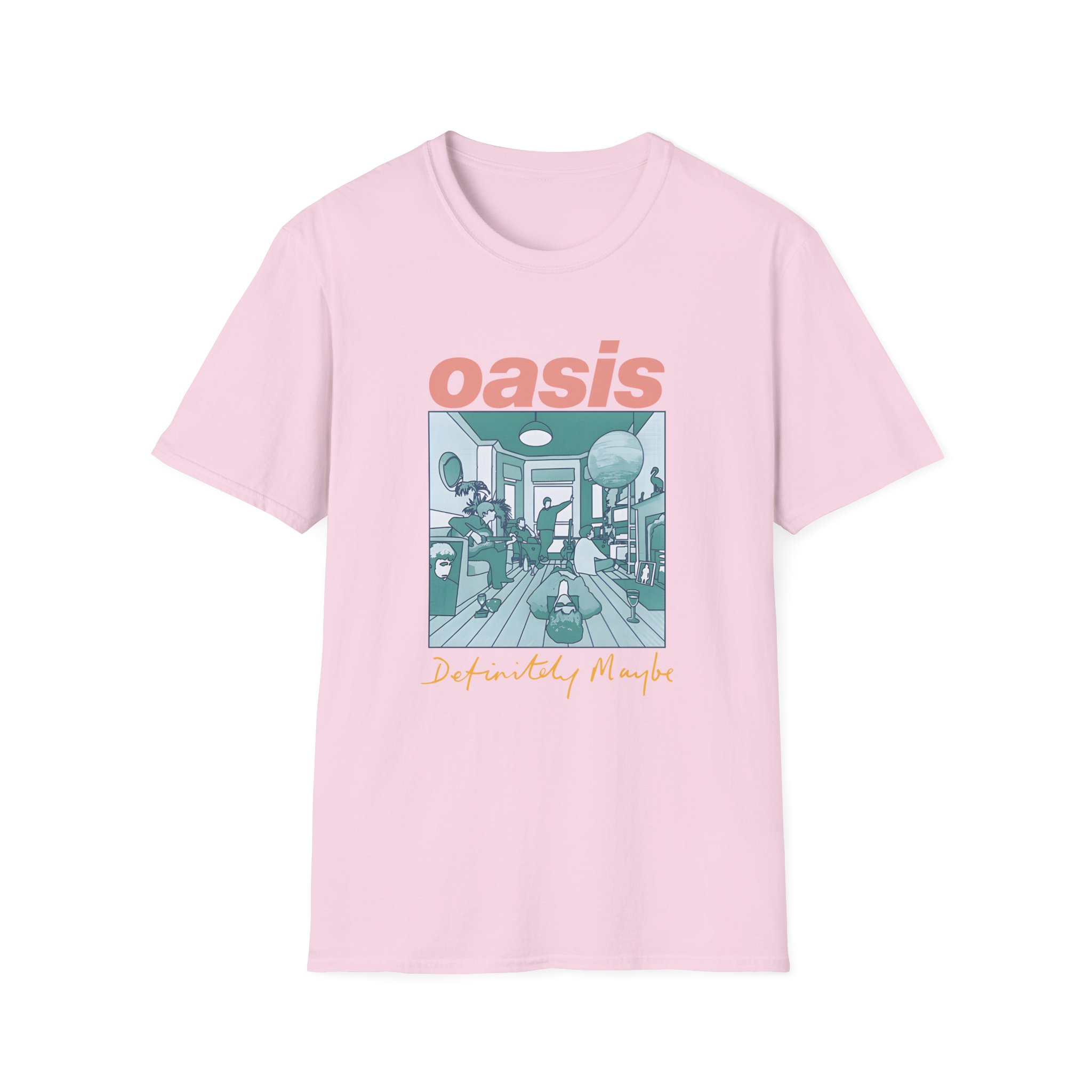 Oasis Definitely Maybe Artwork Unisex Softstyle T-Shirt