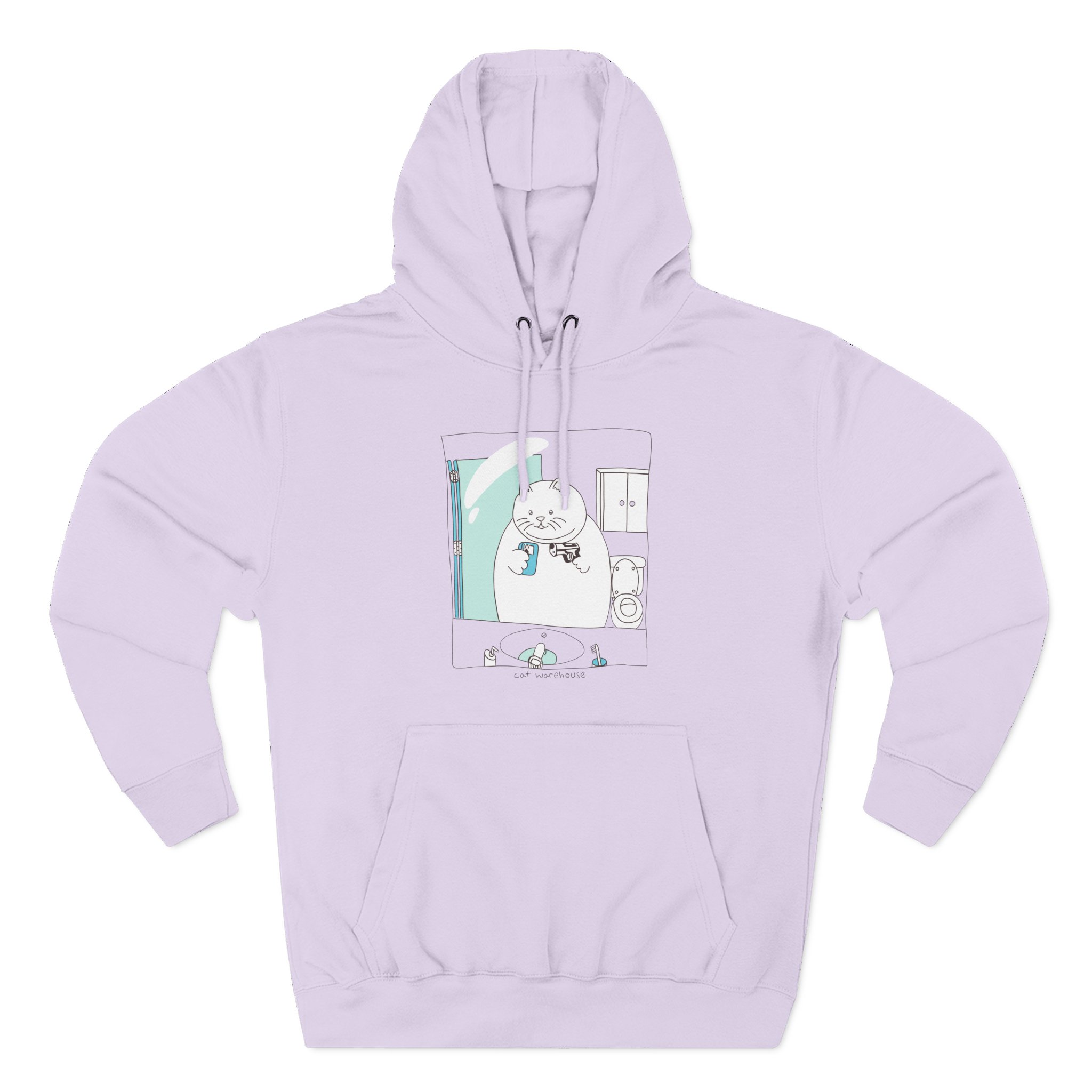 William Osman cat warehouse Three-Panel Fleece Hoodie