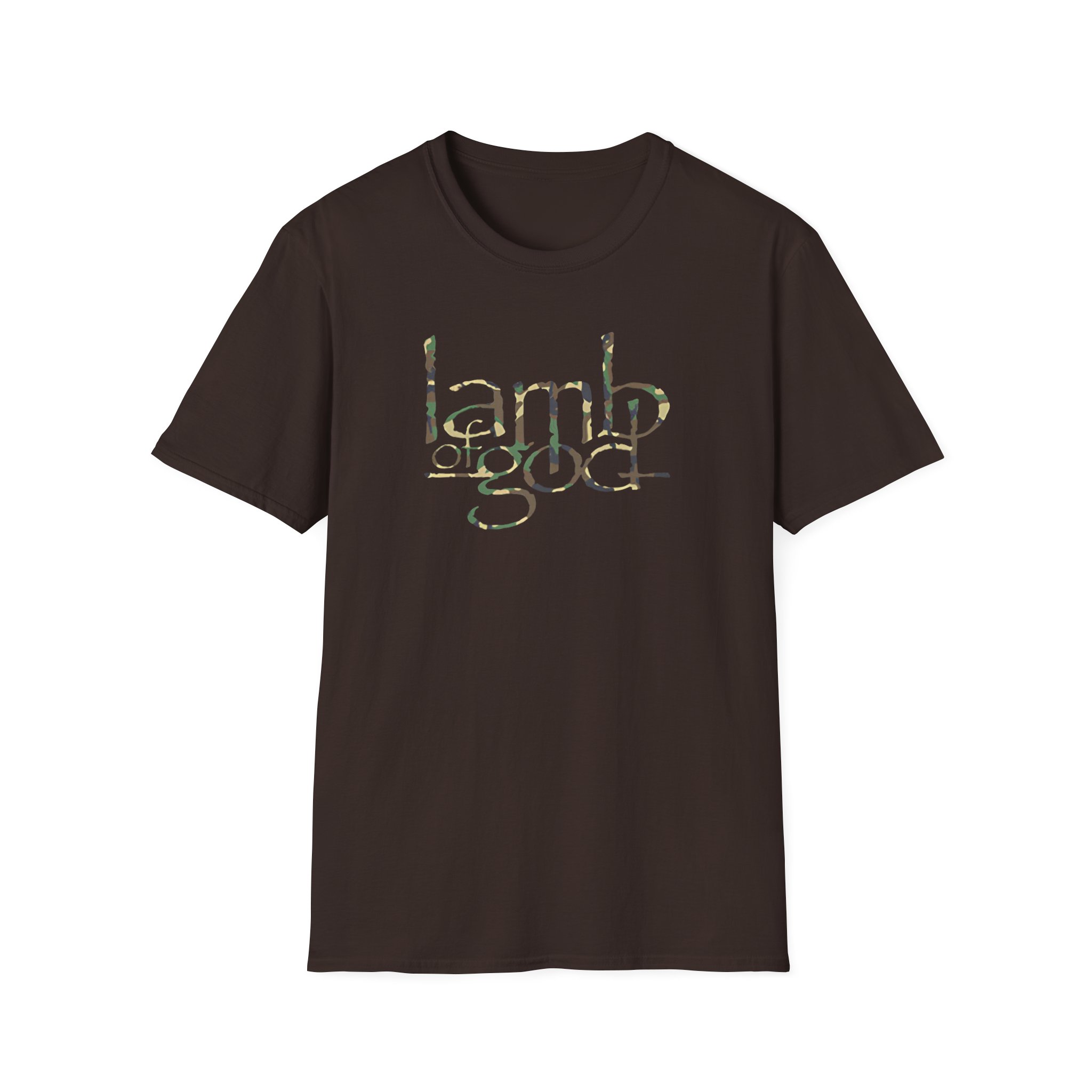 Lamb of God Camo Flag Unisex Softstyle T-Shirt