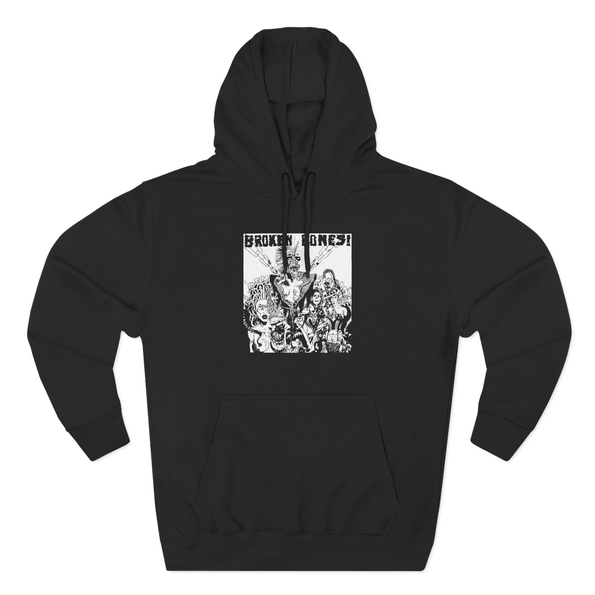 Broken Bones Dem Bones Three-Panel Fleece Hoodie