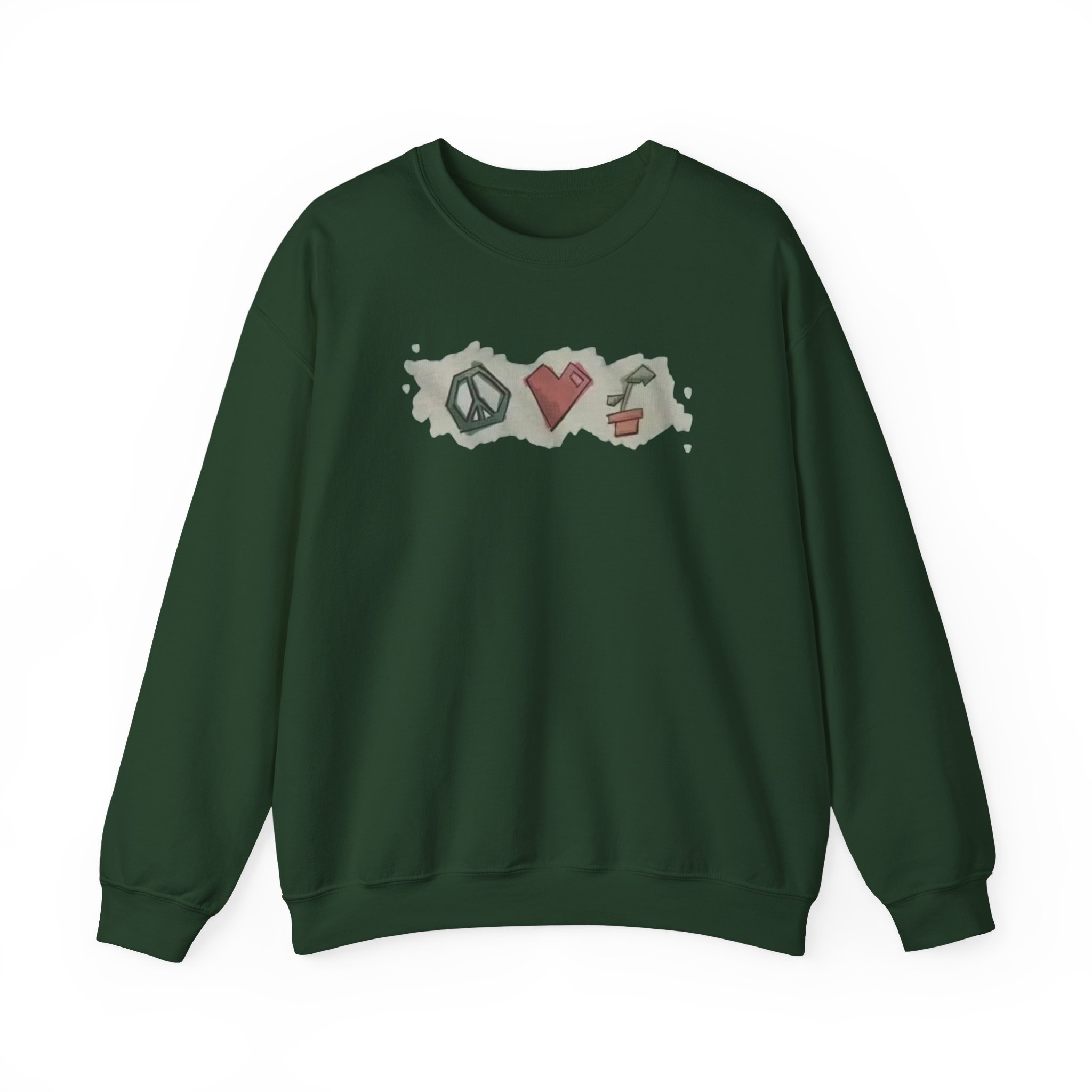 Mumbo Jumbo Peace, Love and Plants Unisex Heavy Blendâ„¢ Crewneck Sweatshirt