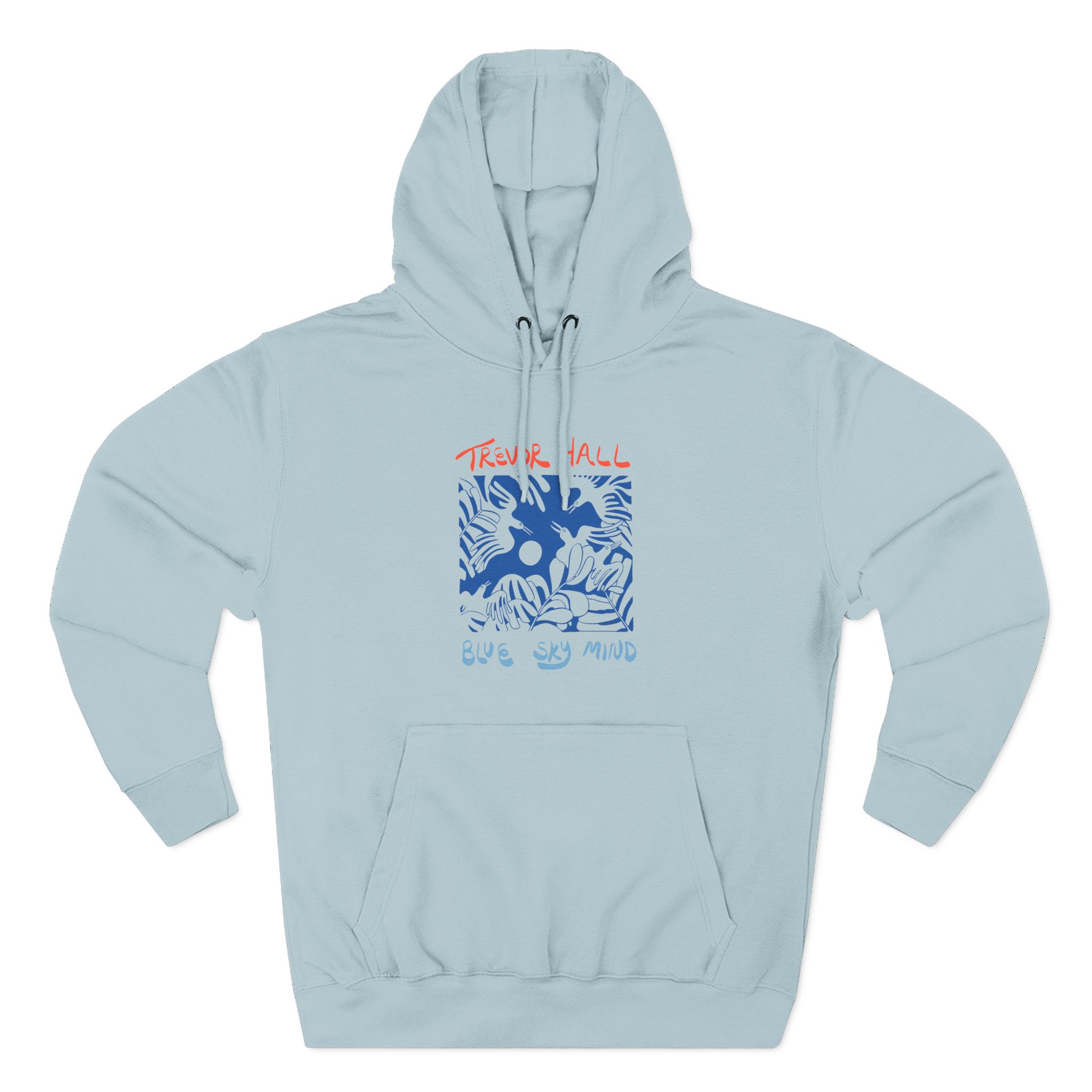 Trevor Hall Blue Sky Mind Birds Three-Panel Fleece Hoodie
