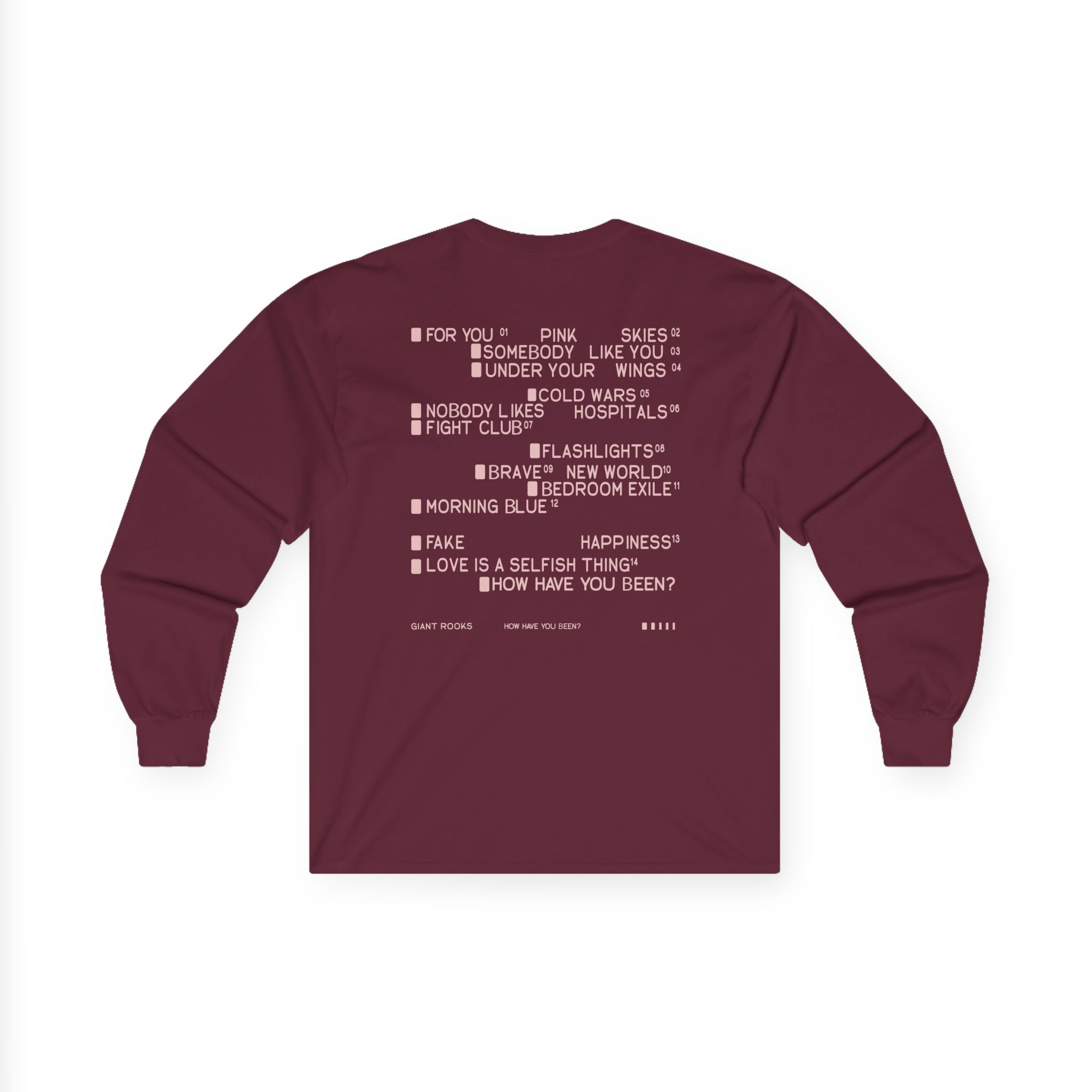 Giant Rooks Tracklisting Unisex Ultra Cotton Long Sleeve Tee