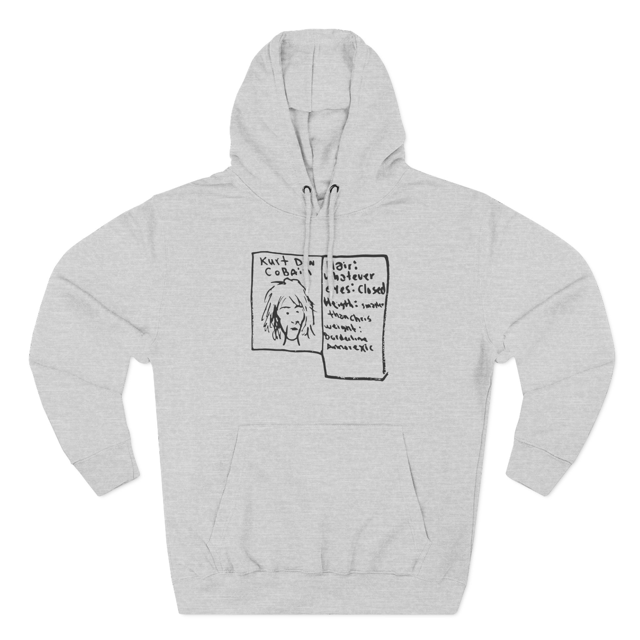 Kurt Cobain Kurt Don Profile Three-Panel Fleece Hoodie
