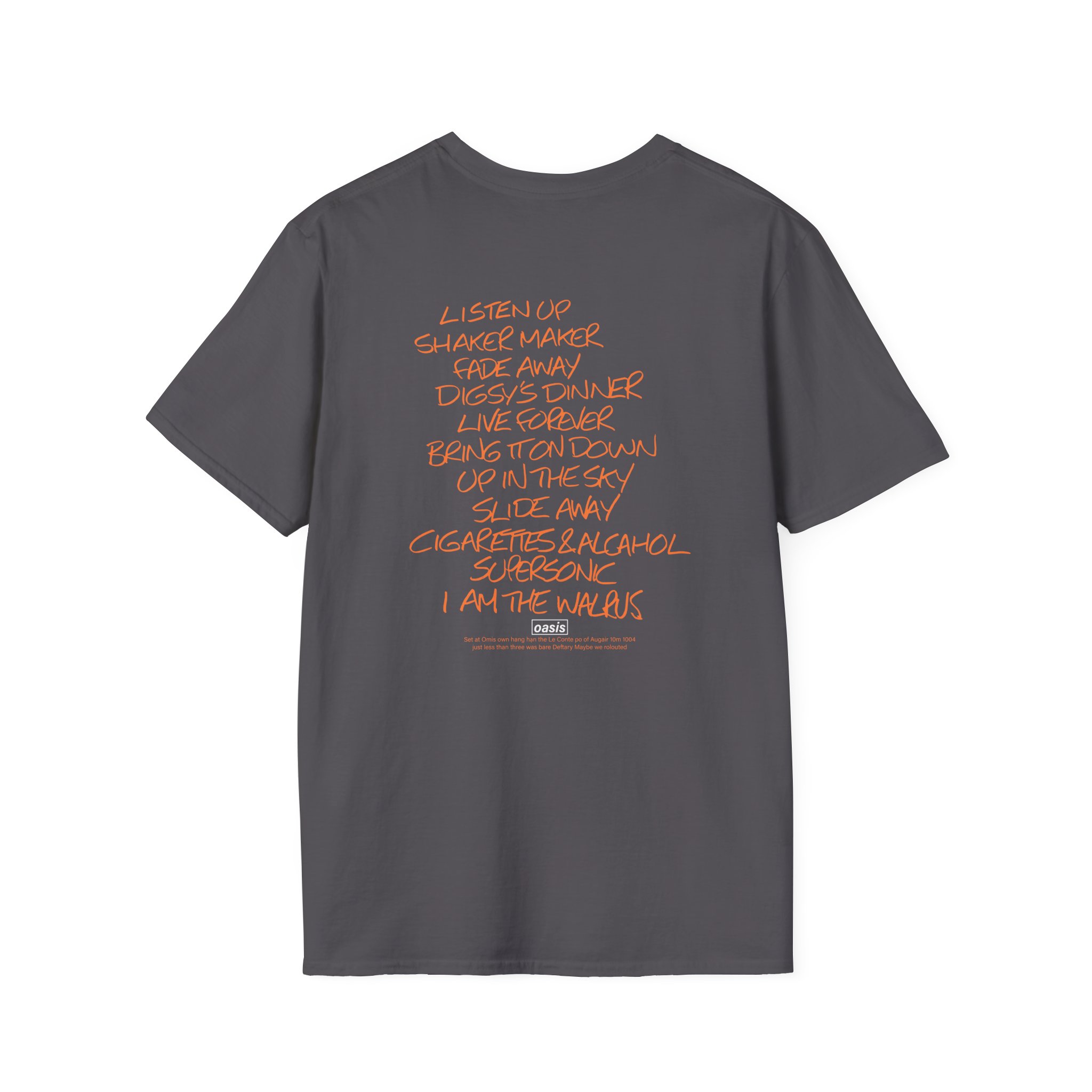 Oasis Setlist Unisex Softstyle T-Shirt