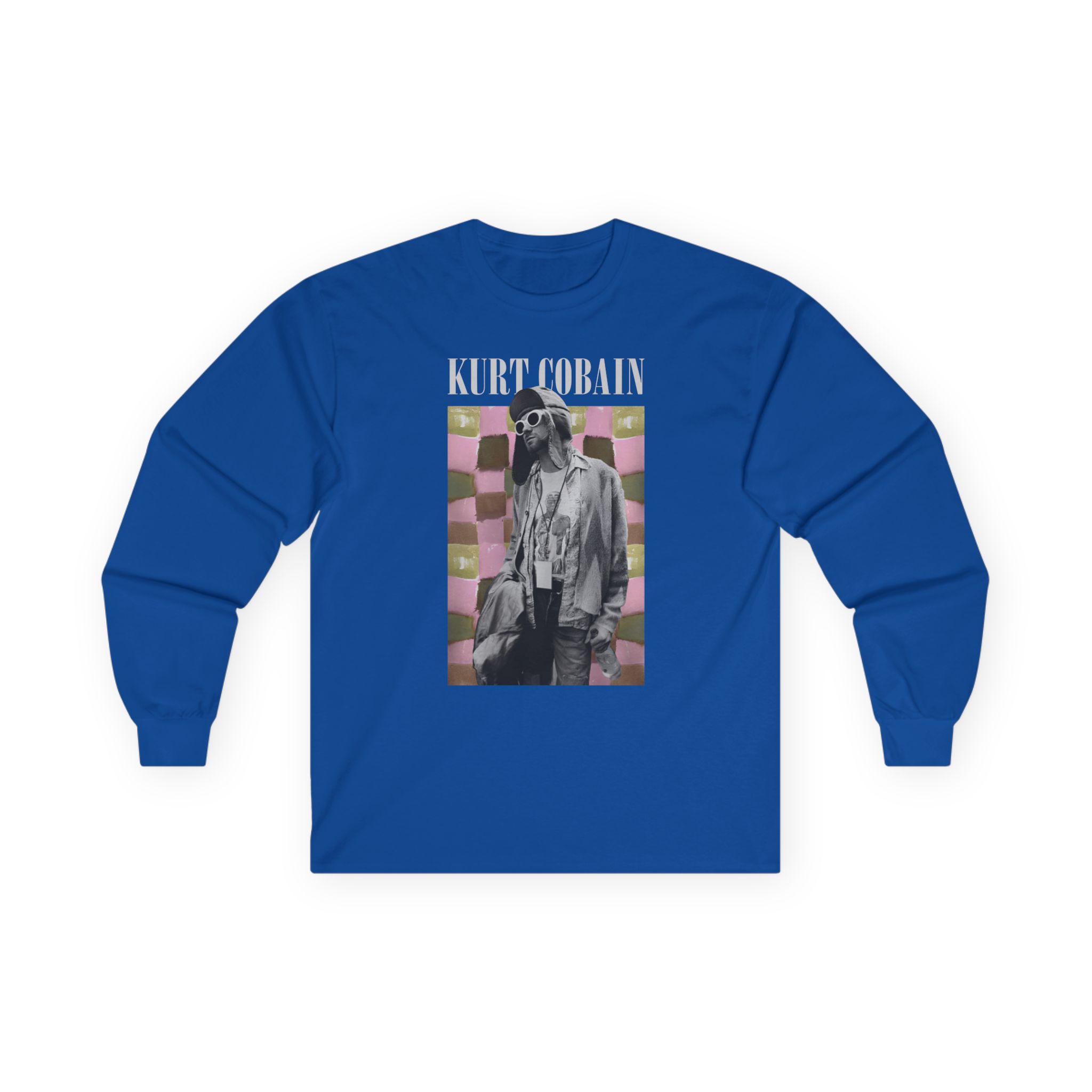 Kurt Cobain Checkered Unisex Ultra Cotton Long Sleeve Tee